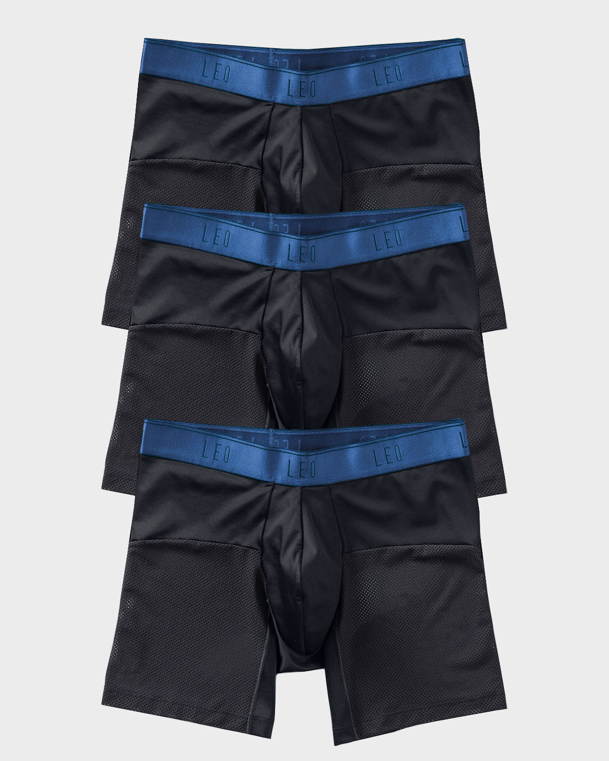 496 Black with Blue Elastic