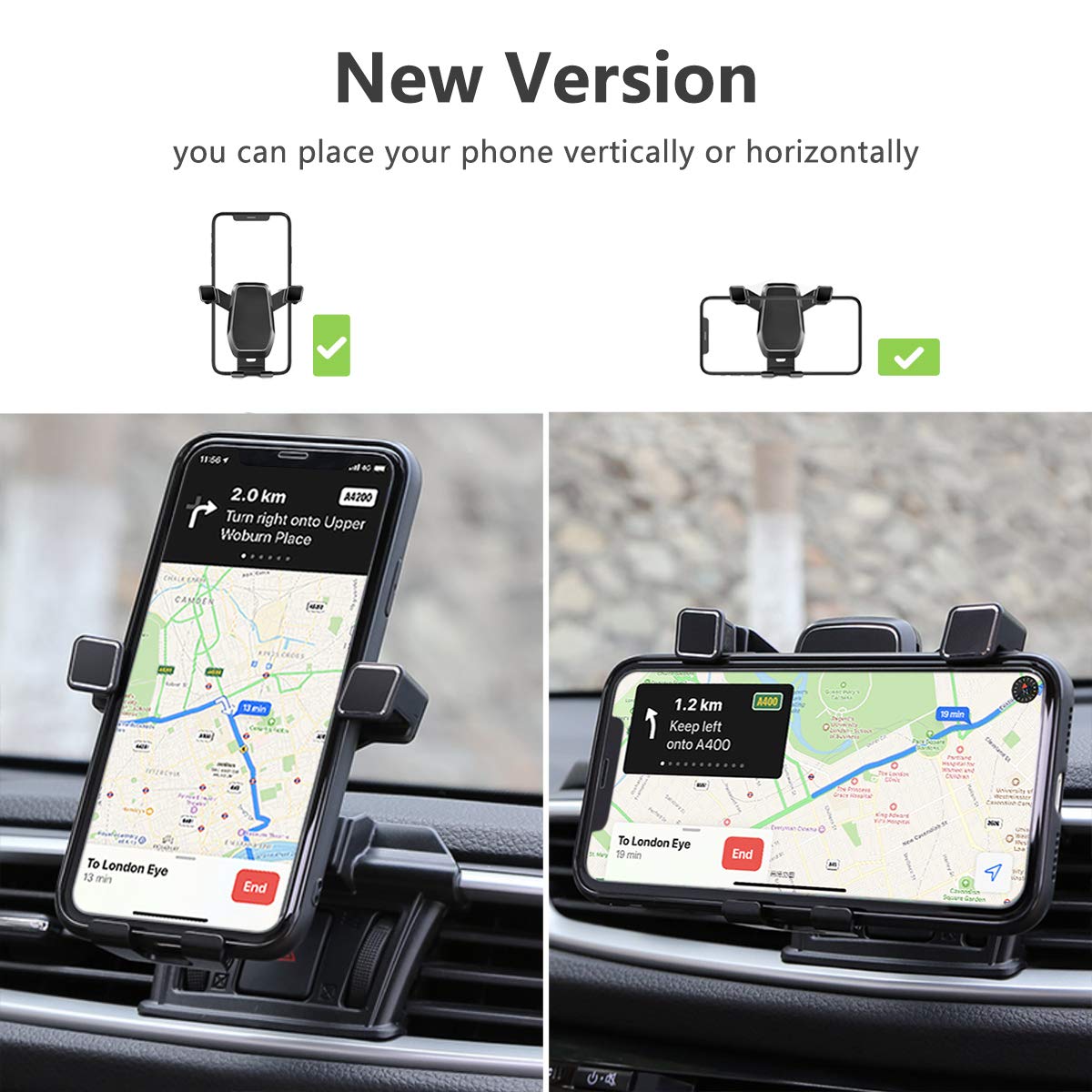 AYADA Universal Car Phone Holder - Gravity Auto-Locking Phone Mount for Rogue (2014-2020) | Upgraded Stable Design, Easy Installation | Perfect for Driving, Commuting & Road Trips