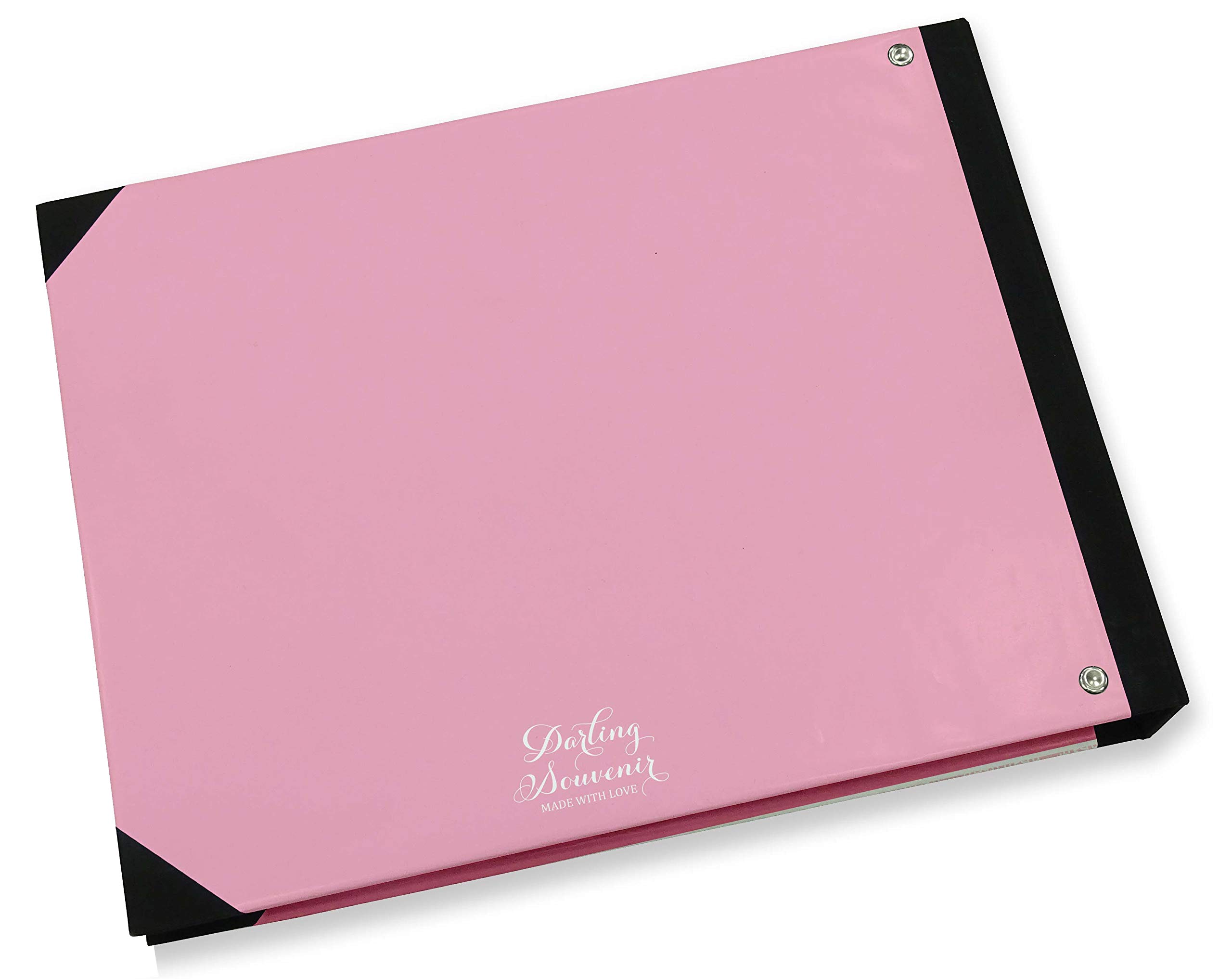Personalized Pink Polka Dot Baby Shower Guest Book - 9 x 12 Inch Hardbound Memory Keepsake for Baby Registry, Gifts & Special Events - Perfect for Baby Showers, Christenings & First Birthday Parties