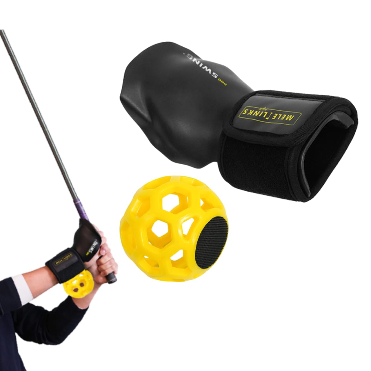 Golf Swing Trainer Ball - Golf Training Aid for Posture Correction & Wrist Strengthening | Practice Equipment for Golf Beginners | Improve Swing at Home, Driving Range & Backyard Practice