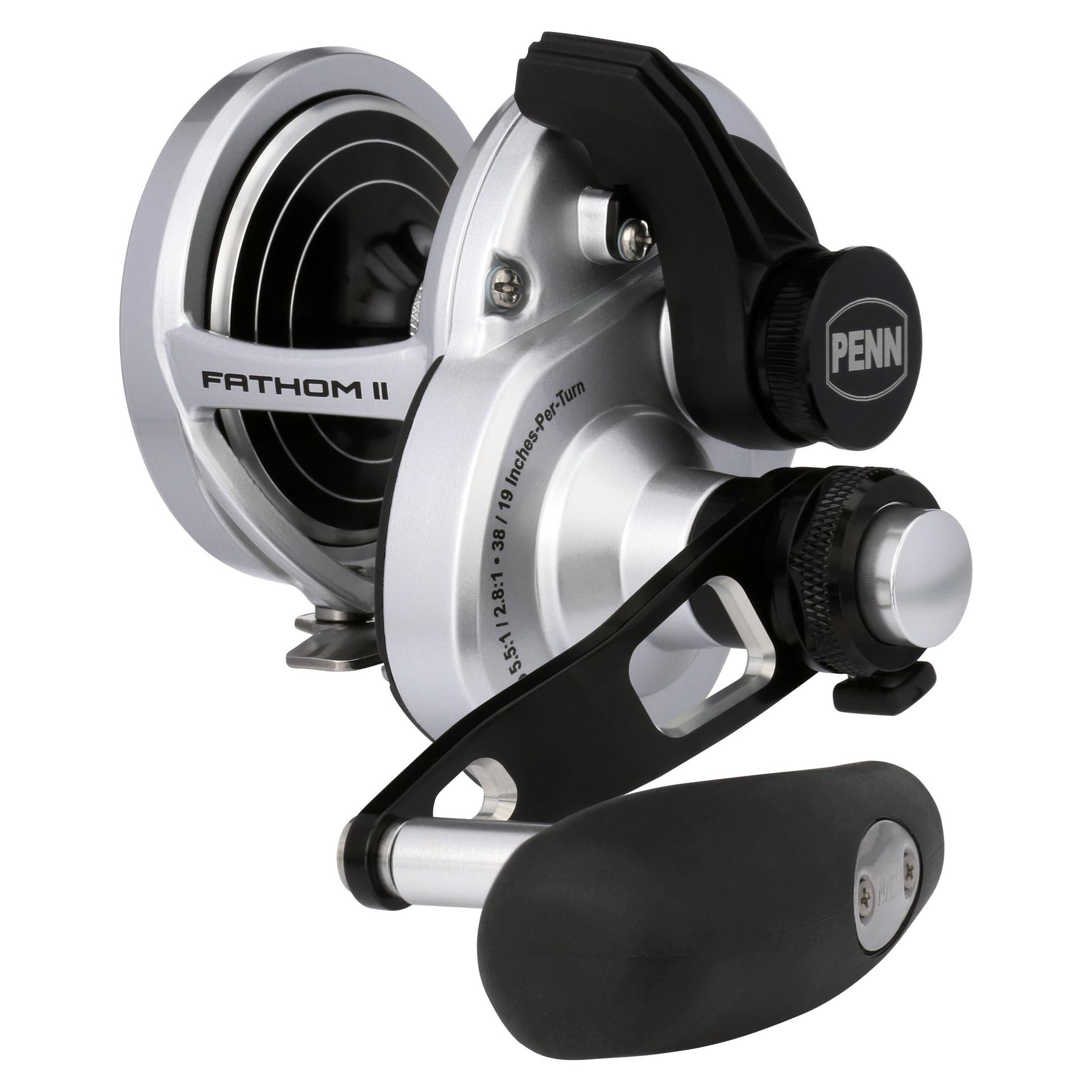 PENN Fathom™ II Lever Drag 2-Speed Conventional Fishing Reel - Saltwater & Deep Sea Fishing Gear for Big Game Anglers