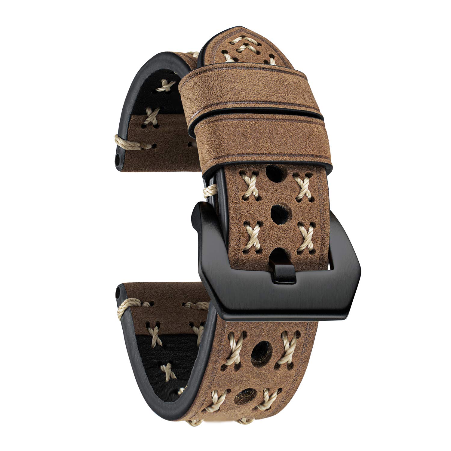 Samsung Galaxy Watch Band, 20mm/22mm Leather Strap for Huawei & Amazfit - Durable & Stylish for Work & Fitness