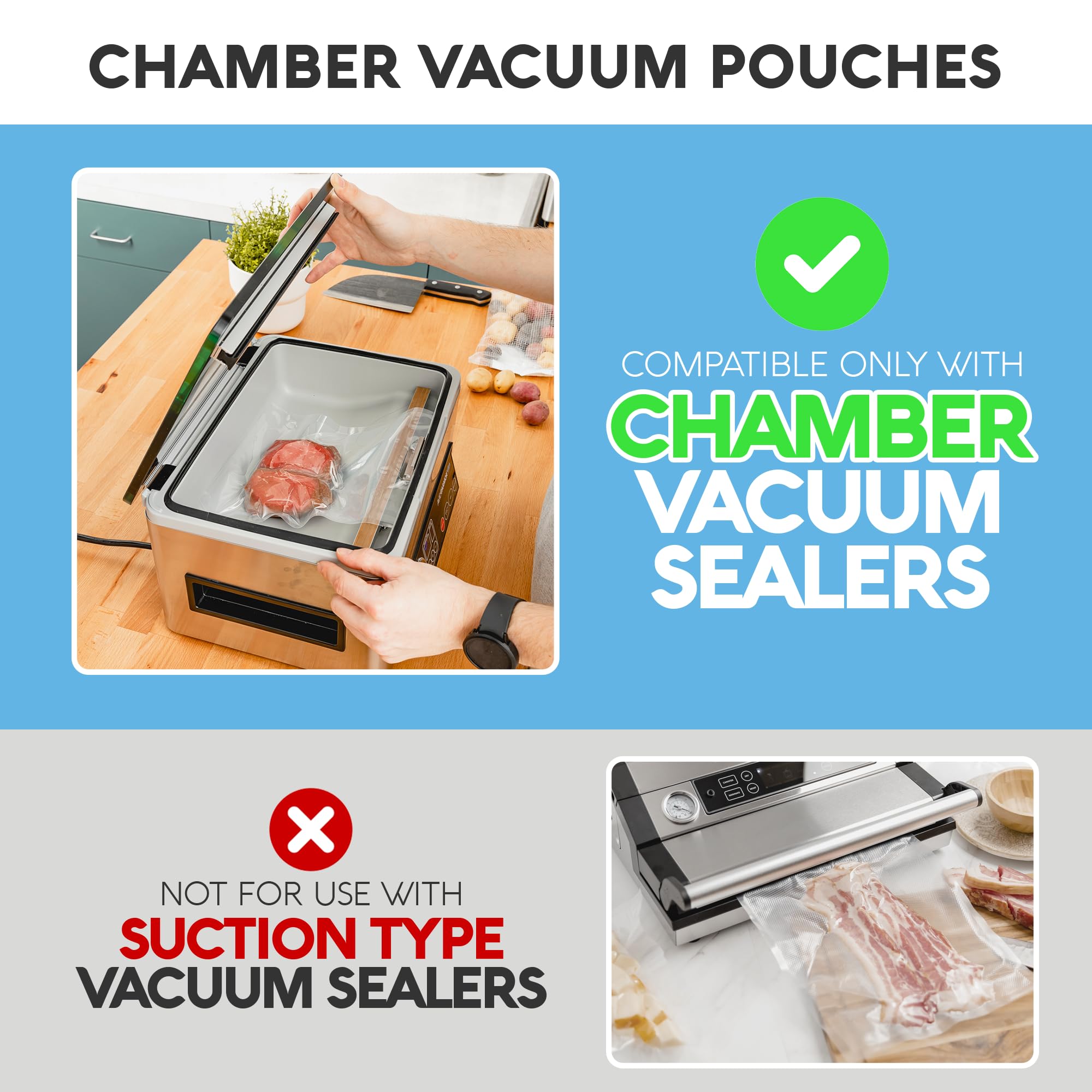Avid Armor Heavy Duty Vacuum Sealer Bags - 1000 Count BPA-Free Food Storage Pouches (10x13 Inches) for Sous Vide, Meal Prep & Freezer Organization