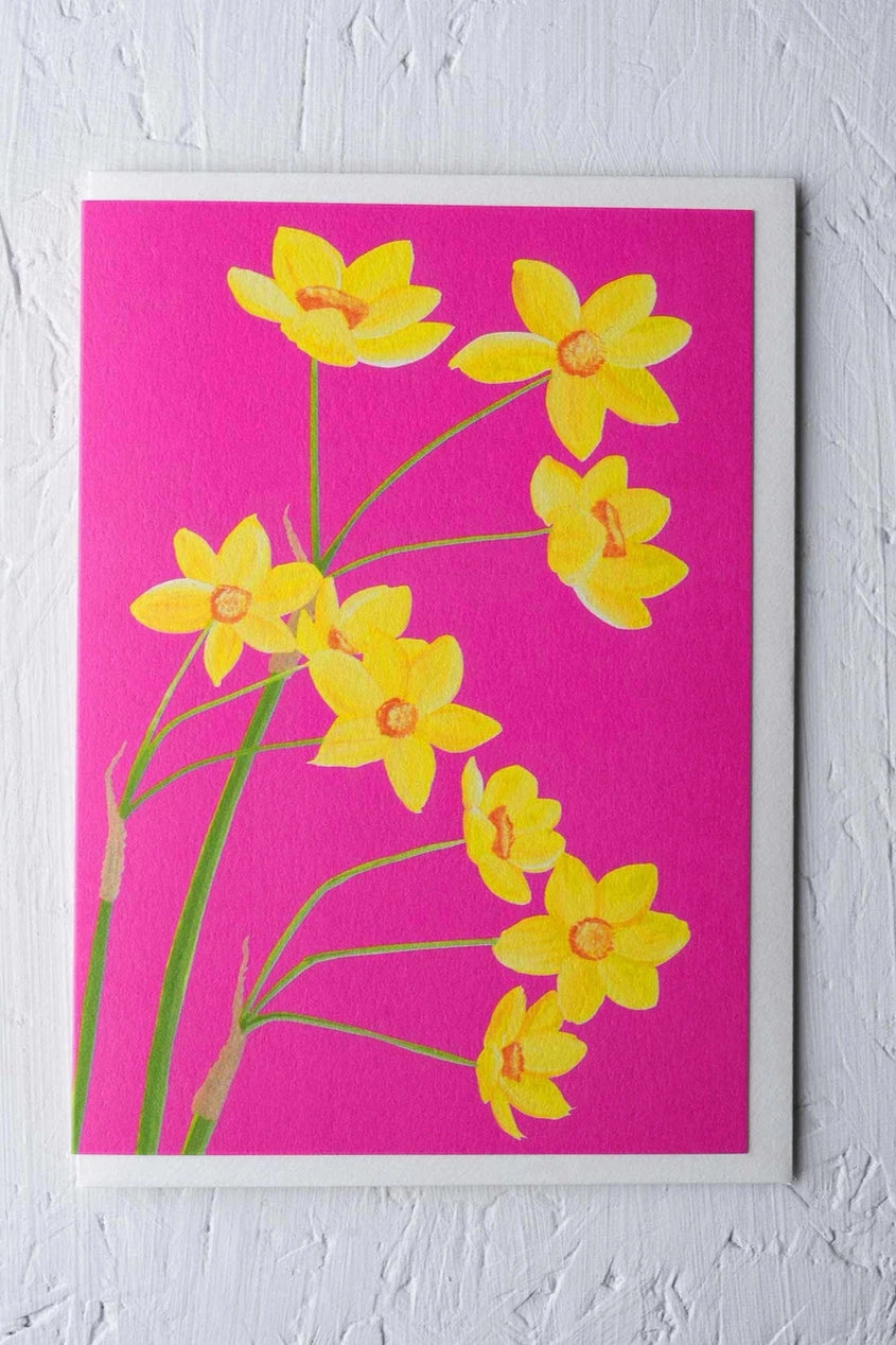 Beautiful Daffodils Greeting Card - Spring Floral Birthday & Thank You Card - Perfect for Easter, Mother's Day & Special Occasions
