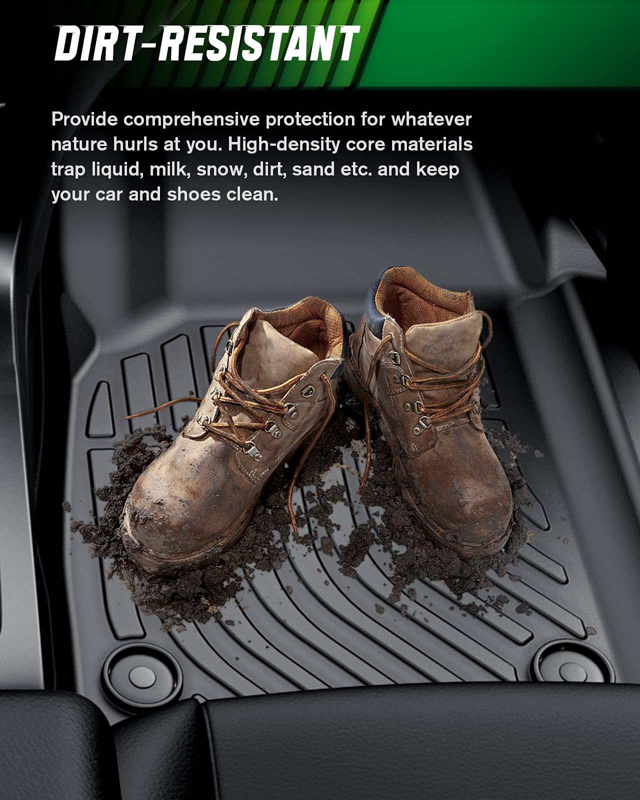 Premium TPE Rubber All-Weather Floor Mats for Jeep Wrangler JL 2018-2024 (4-Door) - Custom Fit Front & Rear Non-Slip Car Mats | Odorless & Durable | Perfect for Off-Roading, Daily Commute & Extreme Weather Protection