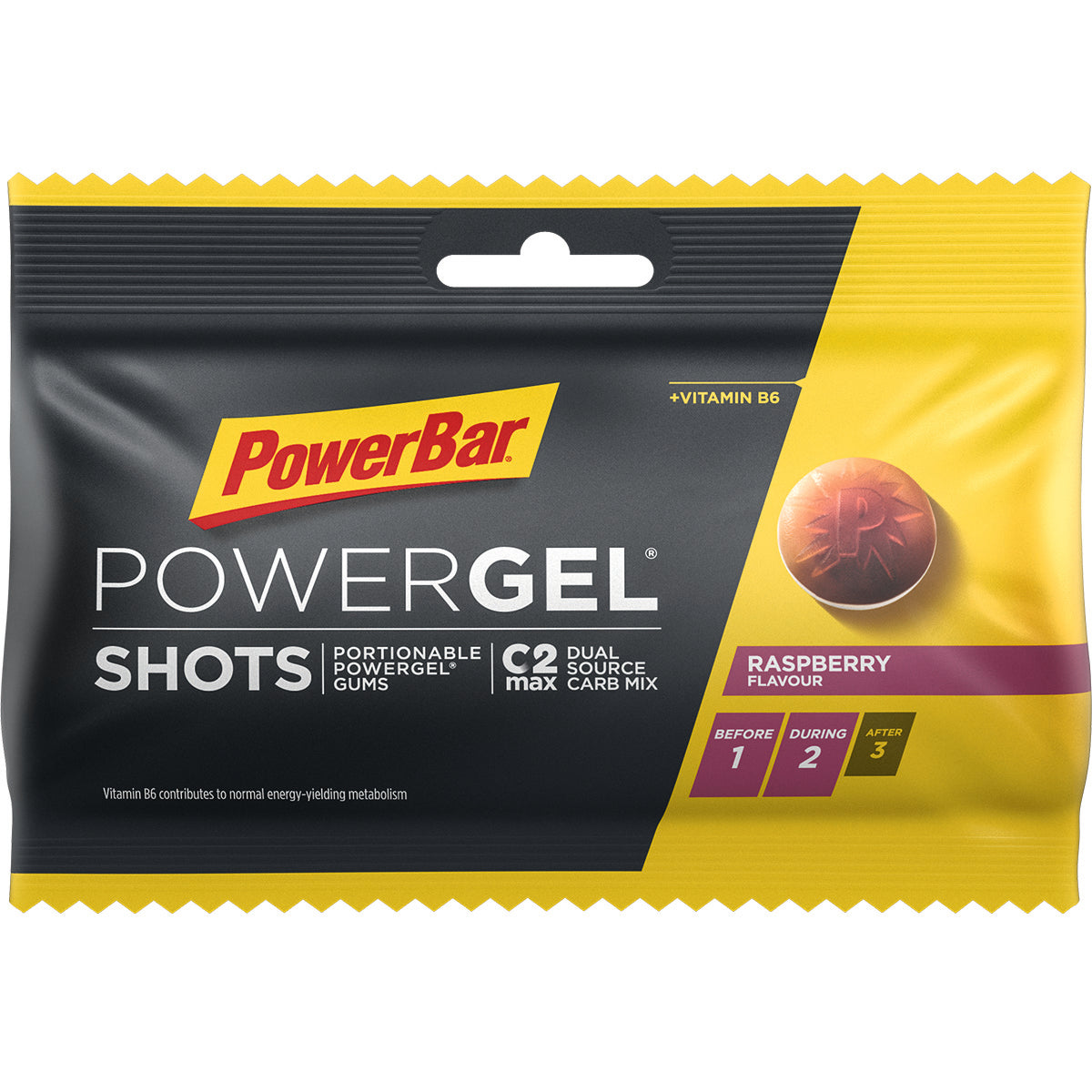 PowerBar PowerGel Energy Gel Shots - Raspberry Flavor - Fast-Acting Carbohydrate Boost for Endurance Athletes, Runners & Cyclists - Perfect for Marathon Training & Long-Distance Sports