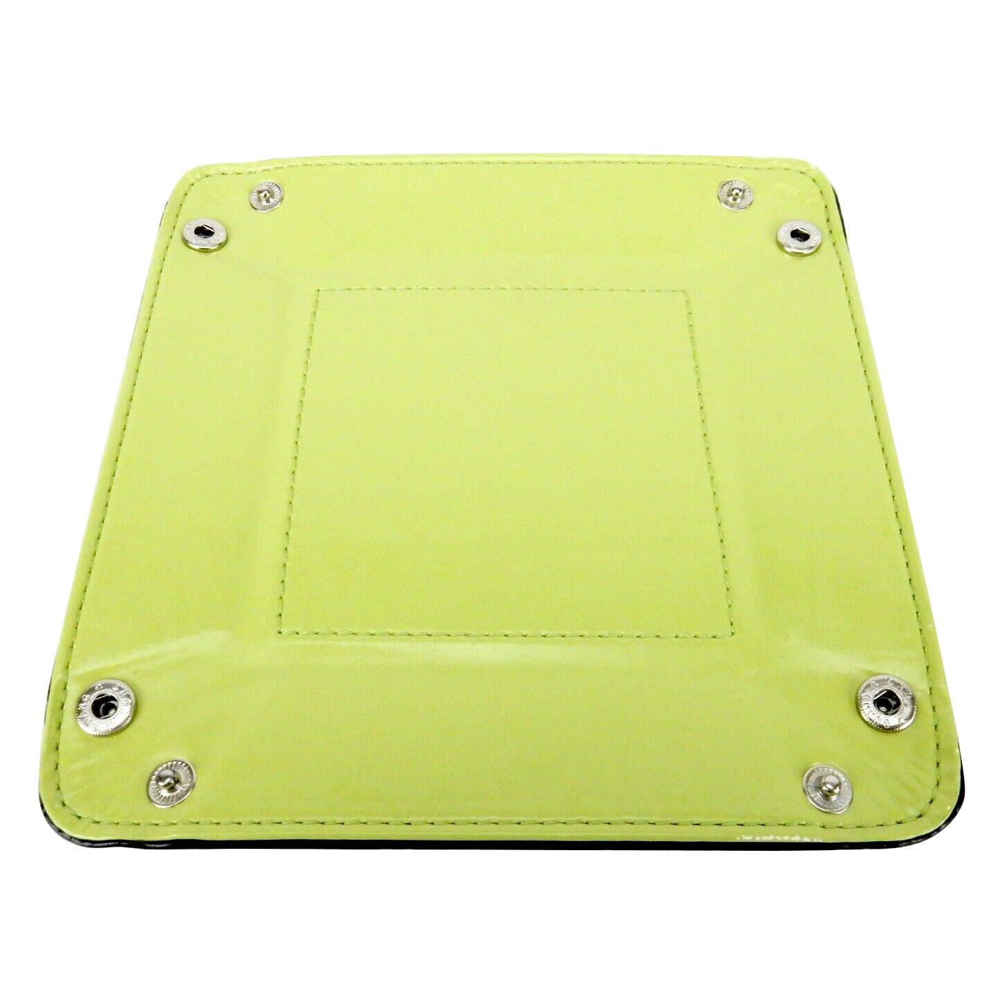 Premium Faux Leather Folding Travel Organizer - Collapsible Storage Bin for Jewelry, Wallets, Phones, Watches & Accessories - Portable Multi-Purpose Organizer Box for Home, Office & Travel (3-Pack, Lime Green) - Perfect for Clutter-Free Packing, Gift Giving & Daily Organization