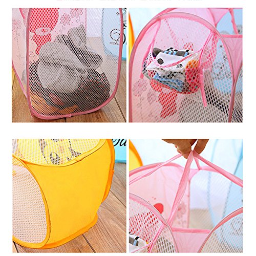TOPBATHY Foldable Collapsible Laundry Basket - Breathable Clothes Hamper with Handles for Bedroom, Bathroom & Dorm Organization - Portable Storage Bin for Laundry, Toys & Clothes