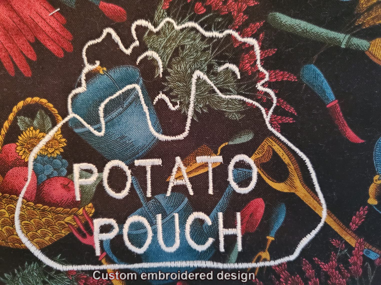 Microwave Potato Bag - 100% Cotton Handmade Potato Pouch for Baking & Cooking - Perfect for Microwaving Potatoes, Sweet Potatoes & Vegetables (Floral Design)