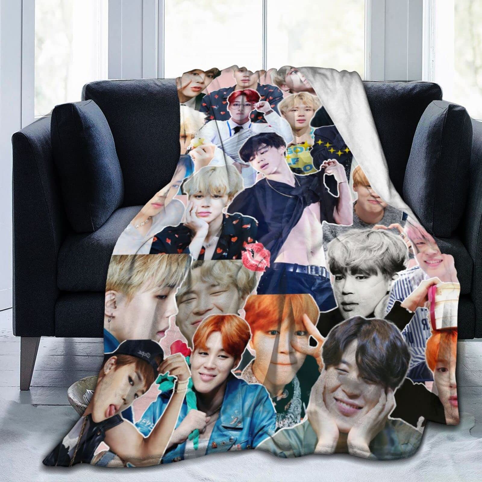 Jimin Soft & Warm Fleece Blanket - Ultra Cozy Plush Throw for Sofa, Bed, Office, Car, Camping & Beach | Perfect for Relaxing, Lounging & Outdoor Adventures