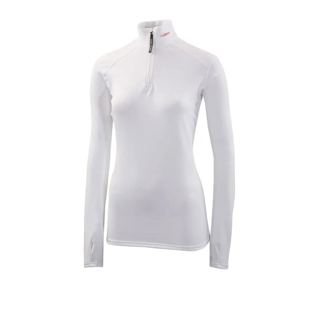 Factor 2 Women's Long Sleeve Zip Neck Mid Layer Top - Thermal Base Layer for Hiking, Running & Outdoor Activities