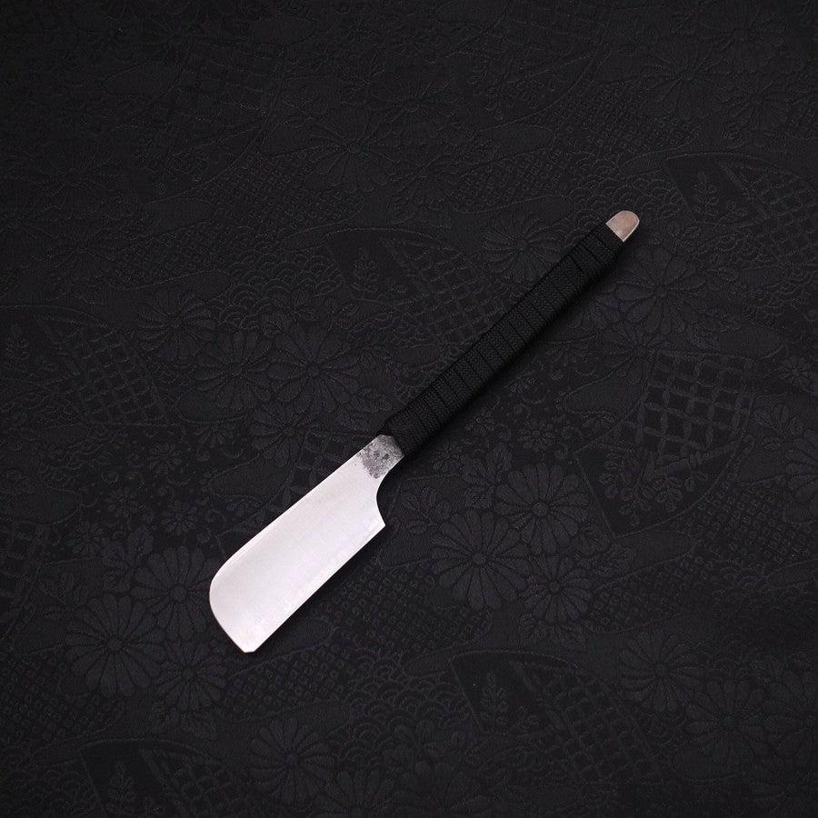 Premium Japanese Kamisori Razor - Blue Steel #2 Suminagashi with Cord Handle (50mm) - Perfect for Professional Barbers & Traditional Shaving Enthusiasts