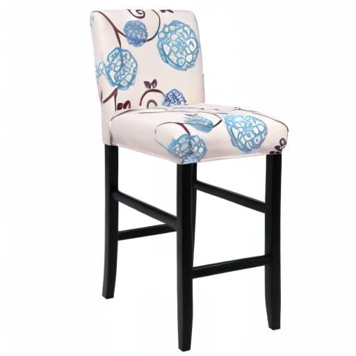 Stretch Washable Bar Stool Covers Set of 2 - Counter Height Chair Seat Covers for Kitchen, Dining Room & Cafe - Ball Flower Design - Perfect for Home Decor & Restaurant Seating Upgrade