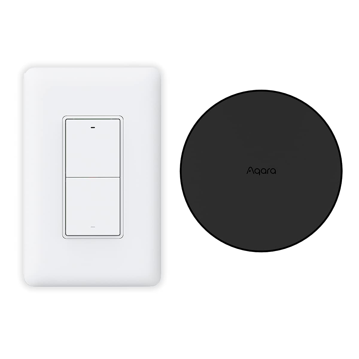 Aqara Smart Light Switch with Neutral Wire, Double Rocker - Zigbee Enabled for Home Automation | Includes Aqara Hub M2, Remote Control & Timer | Works with Alexa, Google Assistant & Apple HomeKit | Perfect for Smart Home Lighting Control & Voice Commands