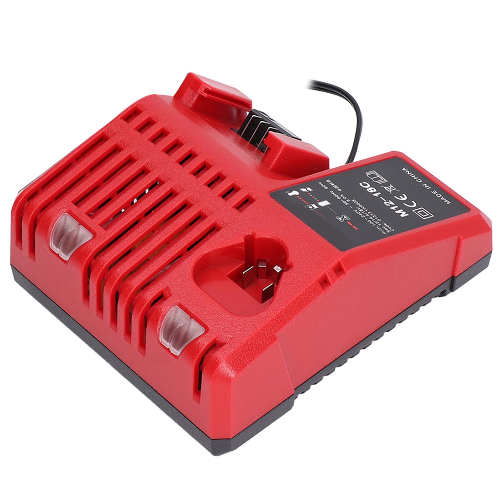 M12 M14 M18 Battery Charger & Maintainer - 100V-240V AC Power Adapter for Milwaukee Tools - Perfect for Home, Workshop, and Job Site Use