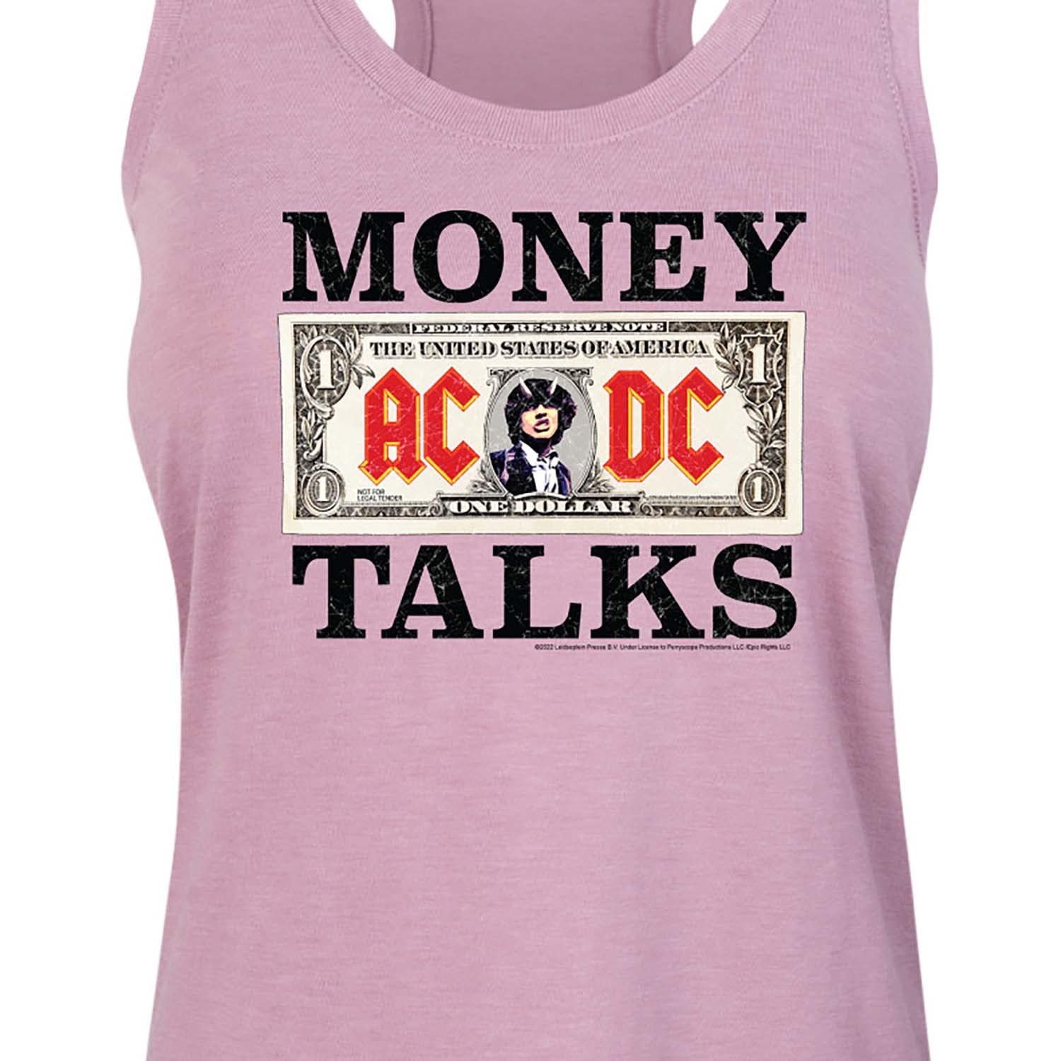 HYBRID APPAREL ACDC Money Talks Women's Racerback Tank Top - Soft Breathable Workout Top for Gym, Running & Casual Wear