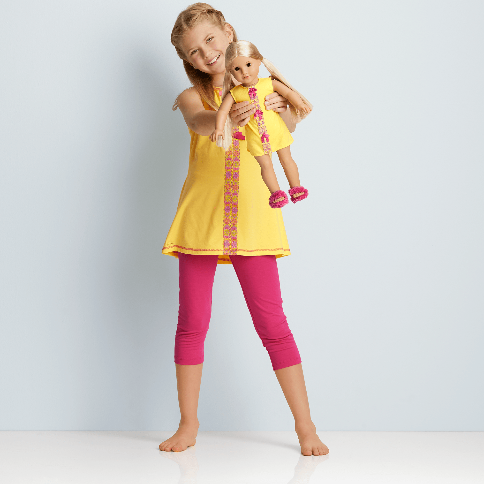 Julie's™ Girls Pajama Set with Matching 18 Inch Doll Outfit - Soft & Comfortable Sleepwear for Kids & Dolls - Perfect for Bedtime, Playtime & Dress-Up Fun
