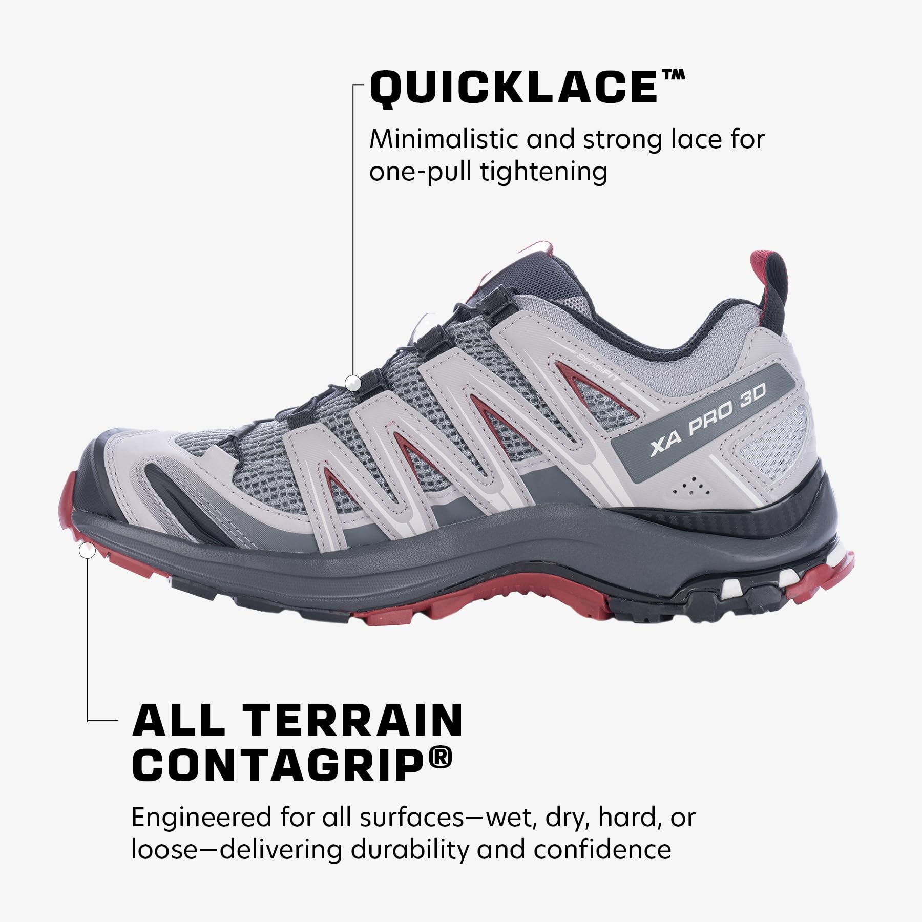 Salomon XA PRO 3D Men's Trail Running Shoes - Lightweight Hiking & Outdoor Adventure Footwear for Mountain Trekking & Trail Running
