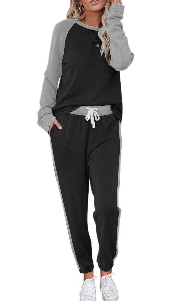 ETCYY Women's 2-Piece Lounge Set - Soft Sweatsuit with Long Pants for Yoga, Workout & Home Relaxation | Comfortable Athletic Loungewear Tracksuit for Women