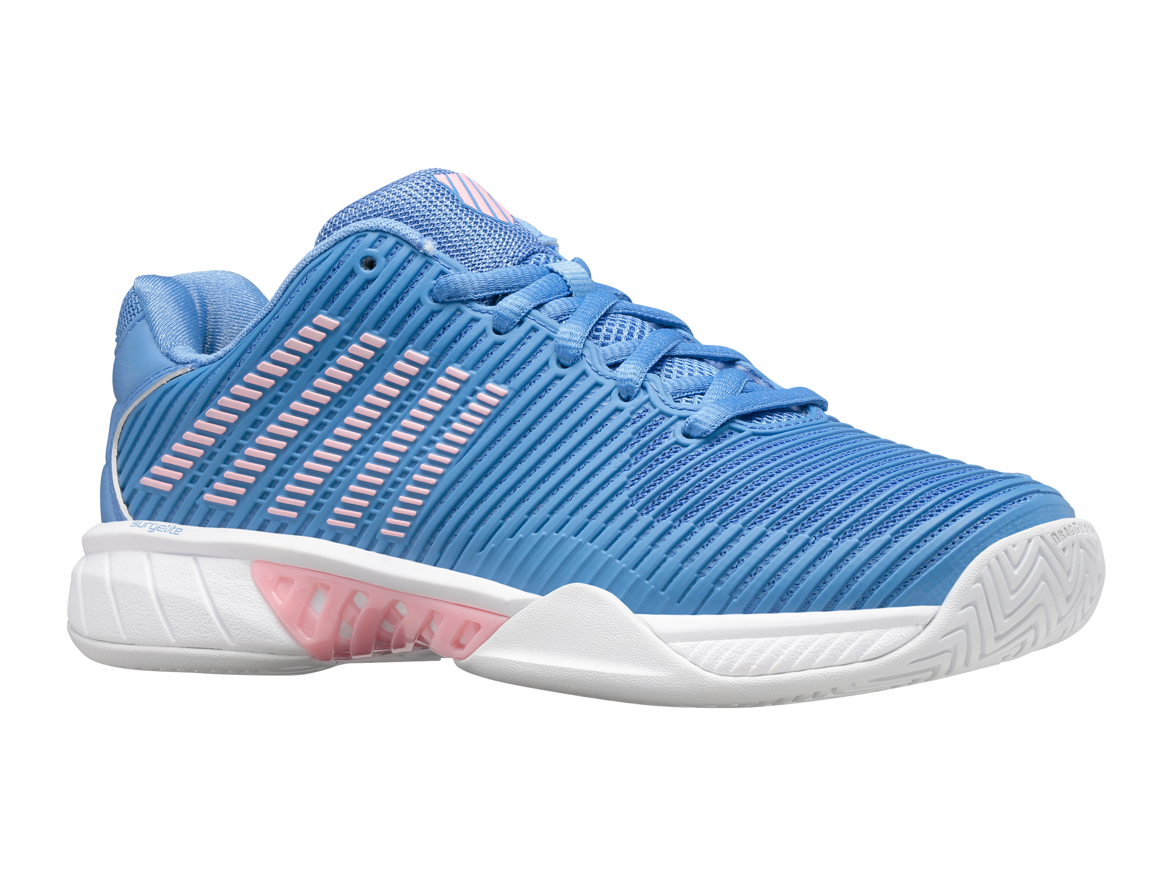 Hypercourt Express 2 Tennis Shoes - Silver Lake Blue/White/Orchid Pink | Lightweight & Durable Court Sneakers for Women | Perfect for Tennis, Pickleball & Casual Wear