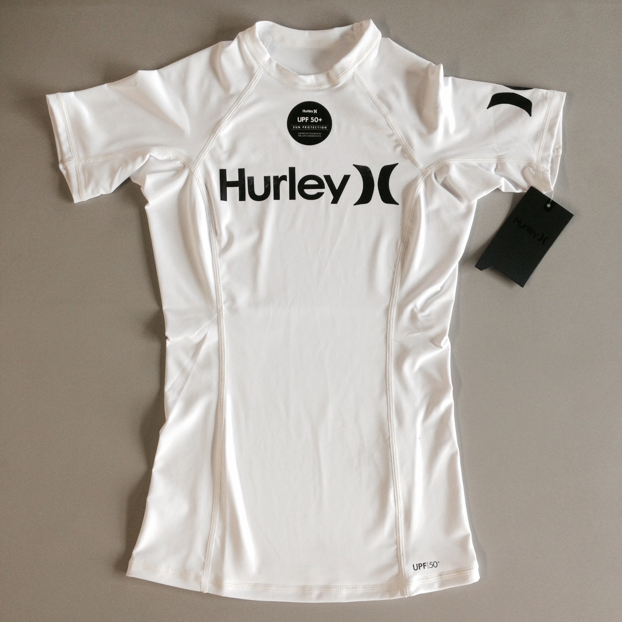 Hurley Women's O&O Short Sleeve Rashguard UPF 50+ Sun Protection - Perfect for Surfing, Swimming & Beach Activities