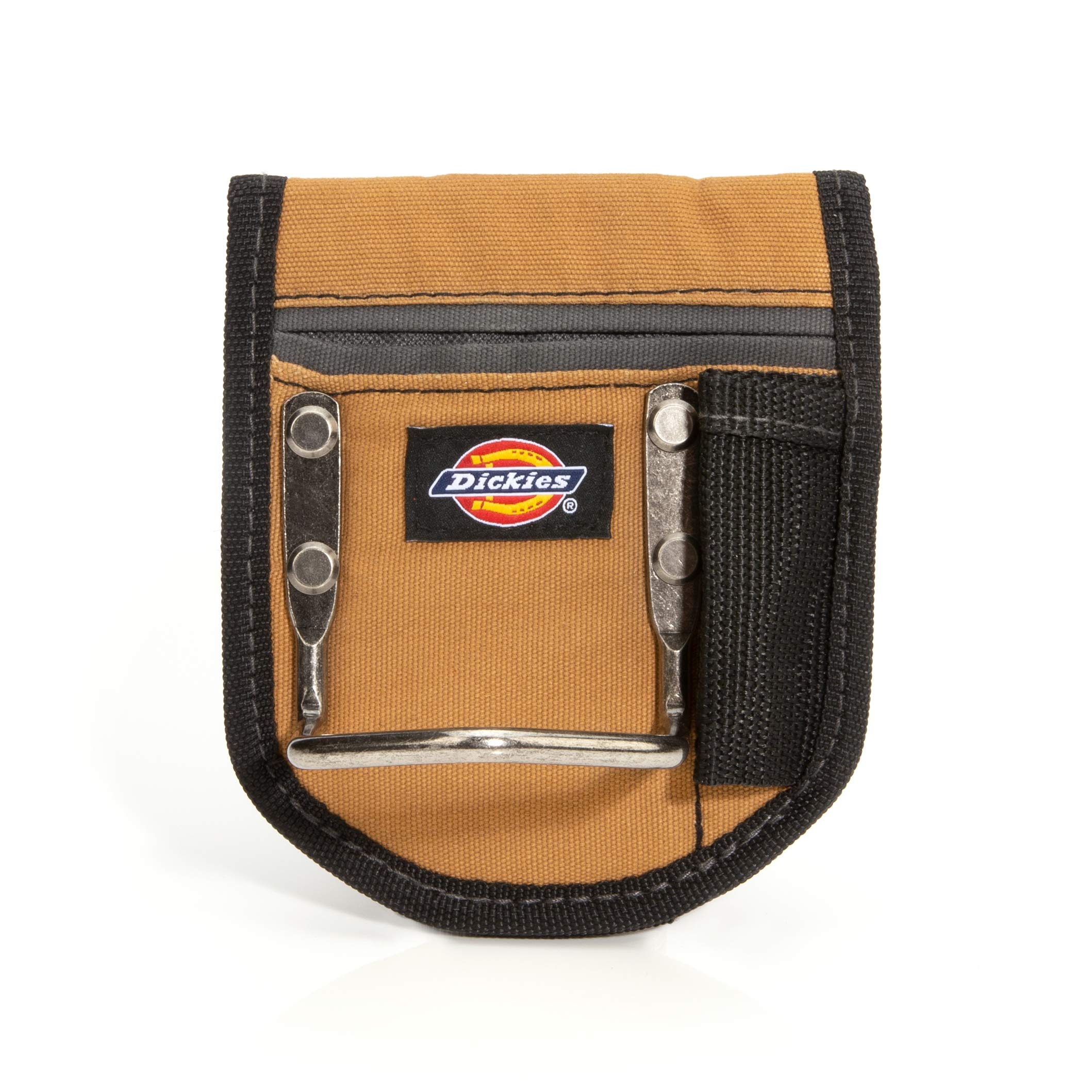 Dickies 2-Compartment Hammer Holder for Tool Belts - Durable Canvas Tool Pouch with Extra Loop & Pocket - Fits 4.5