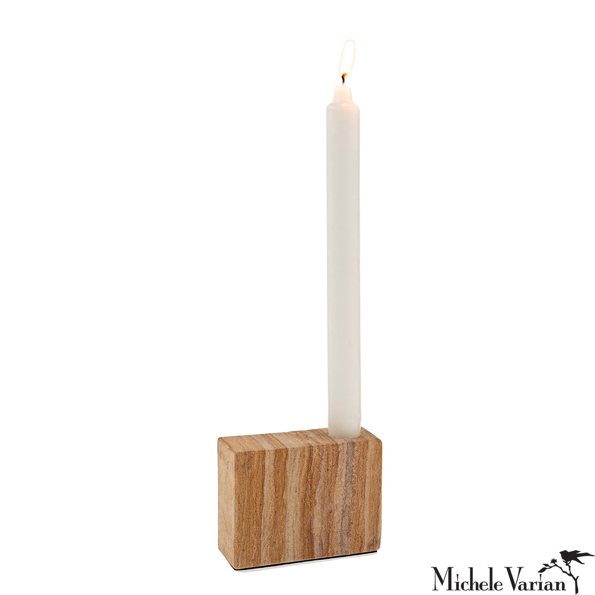 Elegant Sandstone Cubic Candle Holder - Modern Home Decor for Living Room, Bedroom & Wedding Centerpieces