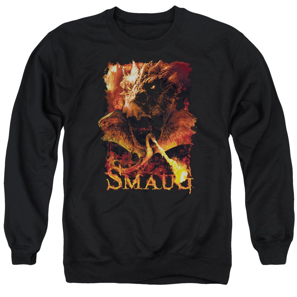 Hobbit Smolder Unisex Crewneck Sweatshirt for Men & Women | Soft Cotton Pullover | Casual Lounge & Outdoor Wear