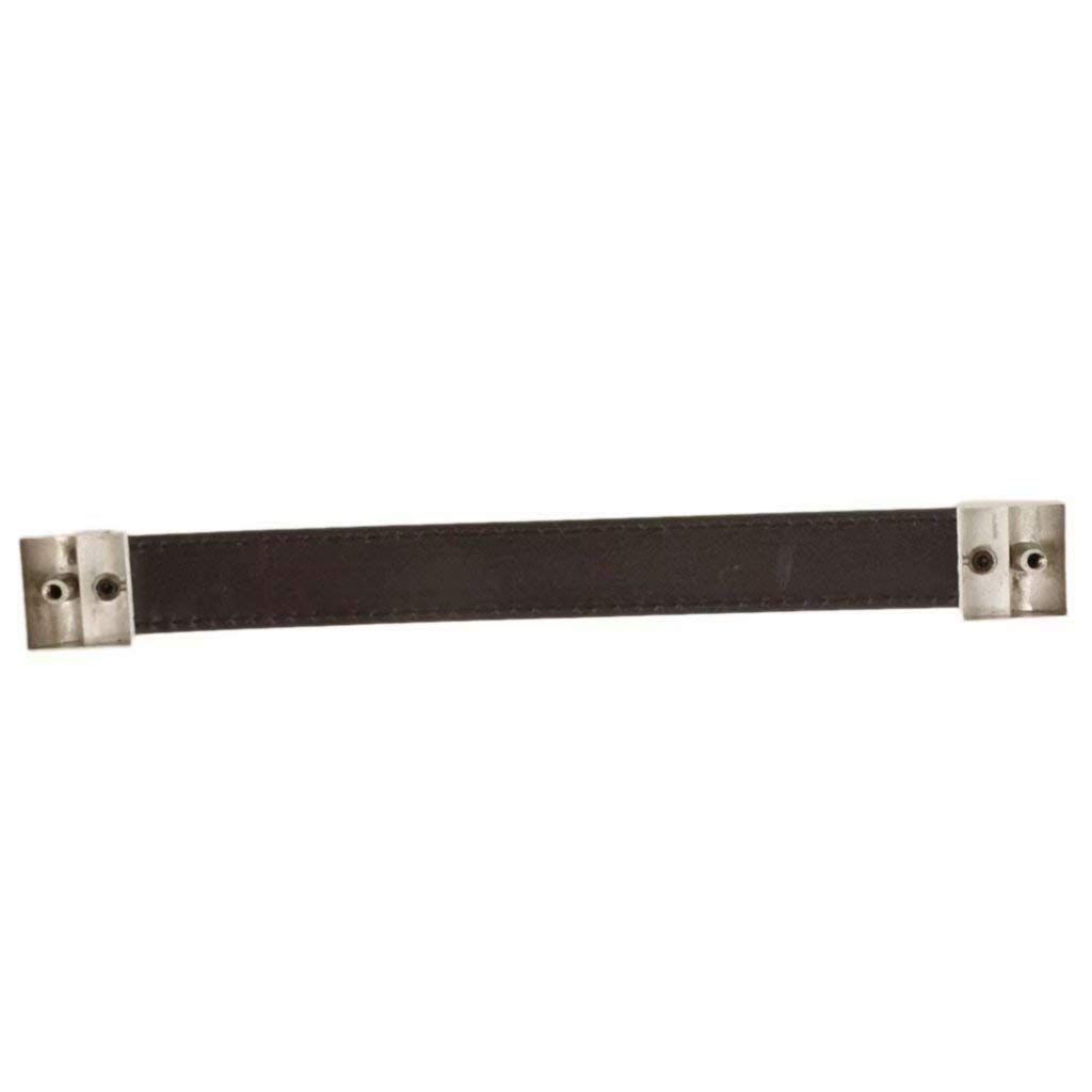 2-Pack Brown Leather Cabinet Handles - Zinc Alloy Drawer Pulls for Wardrobe & Furniture (192mm) - Home & Office Use