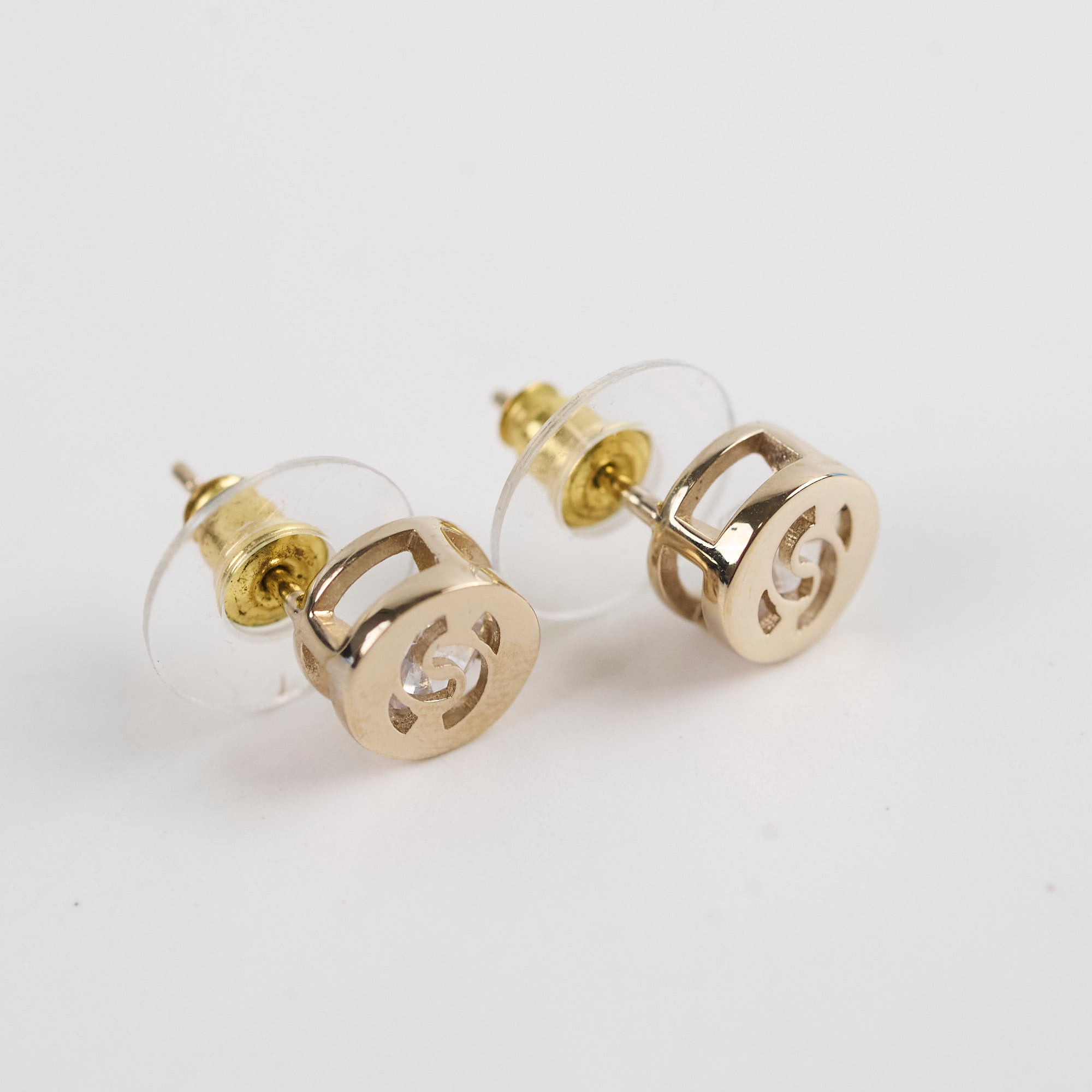 Chanel CC Logo Stud Earrings for Women - Luxury Gold & Silver Fashion Jewelry - Perfect for Parties, Weddings & Everyday Elegance