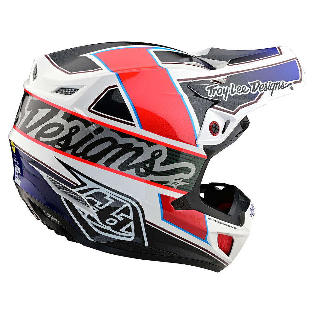 SE5 Composite Helmet - Team White & Black - Lightweight Motorcycle Racing & Off-Road Bike Helmet for Men & Women
