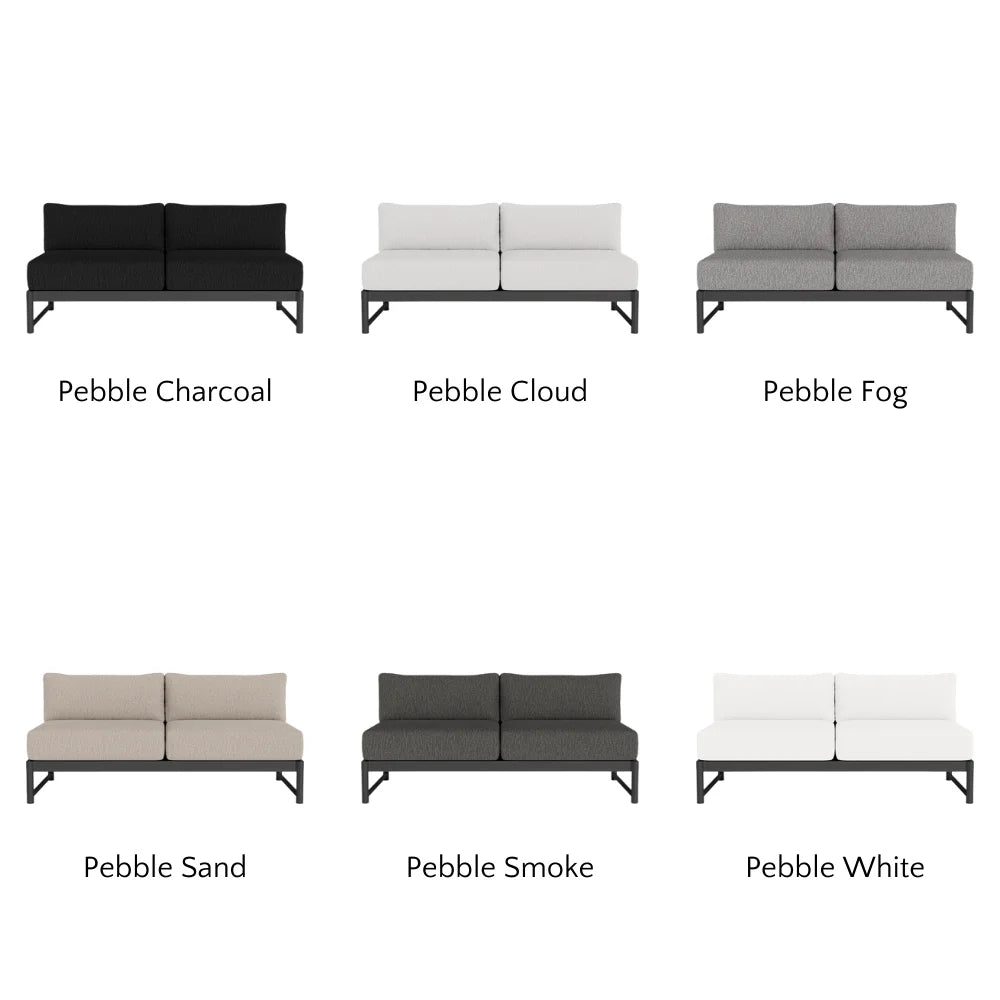 Breeze XL Outdoor 2-Seat Armless Sofa - Waterproof Patio Furniture for Garden, Poolside & Balcony Relaxation