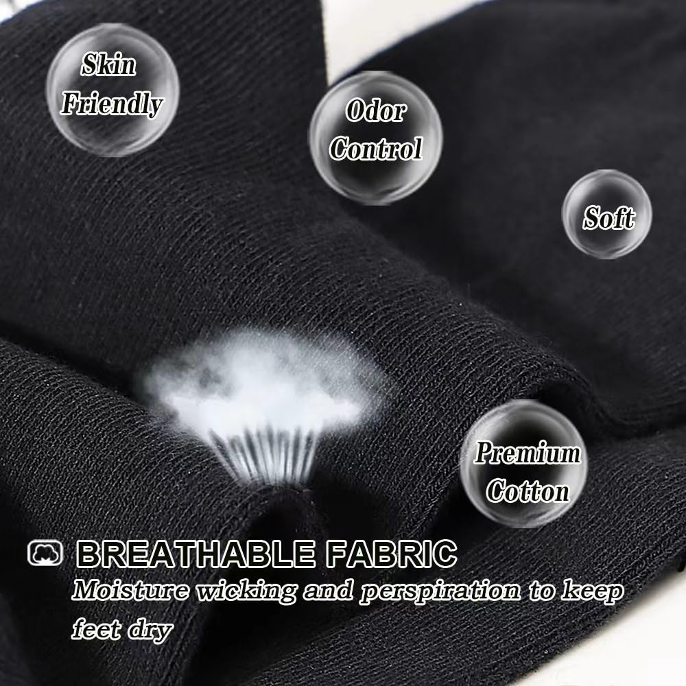 No Show Socks for Women - 6 Pairs Low Cut Invisible Liner Non-Slip Athletic Boat Socks - Perfect for Running, Sneakers & Casual Wear