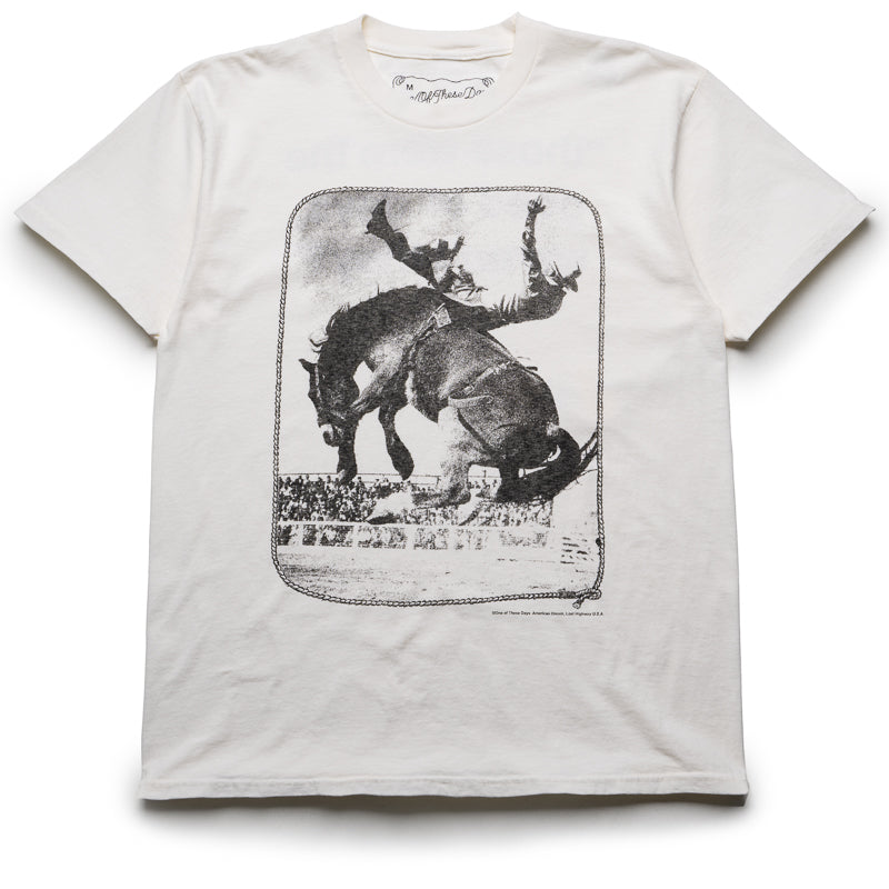 One Of These Days Last Ride T-Shirt in Bone - Vintage Style Graphic Tee for Casual Wear & Motorcycle Enthusiasts