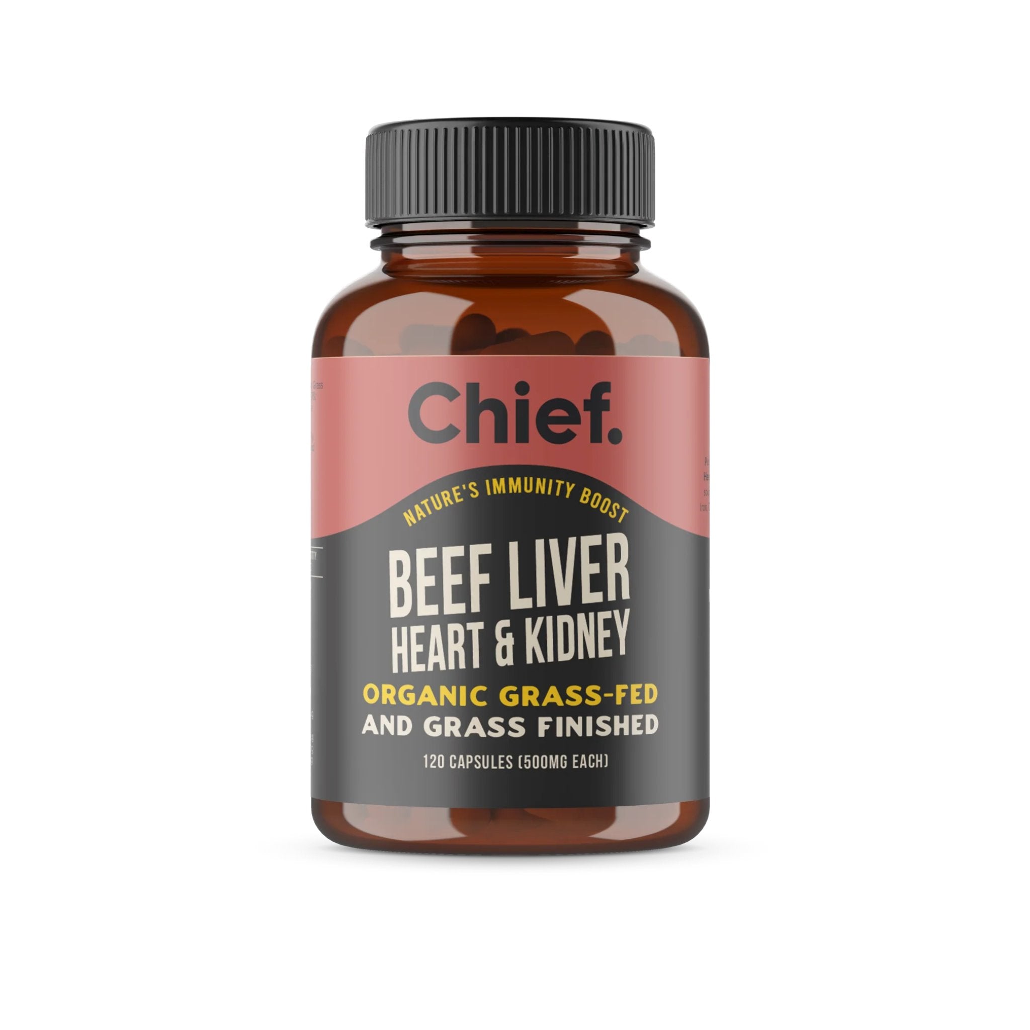 Organic Beef Liver, Heart & Kidney Capsules - Grass-Fed, Freeze-Dried Organ Supplements for Energy, Immunity & Detox - Perfect for Paleo, Keto & Carnivore Diets