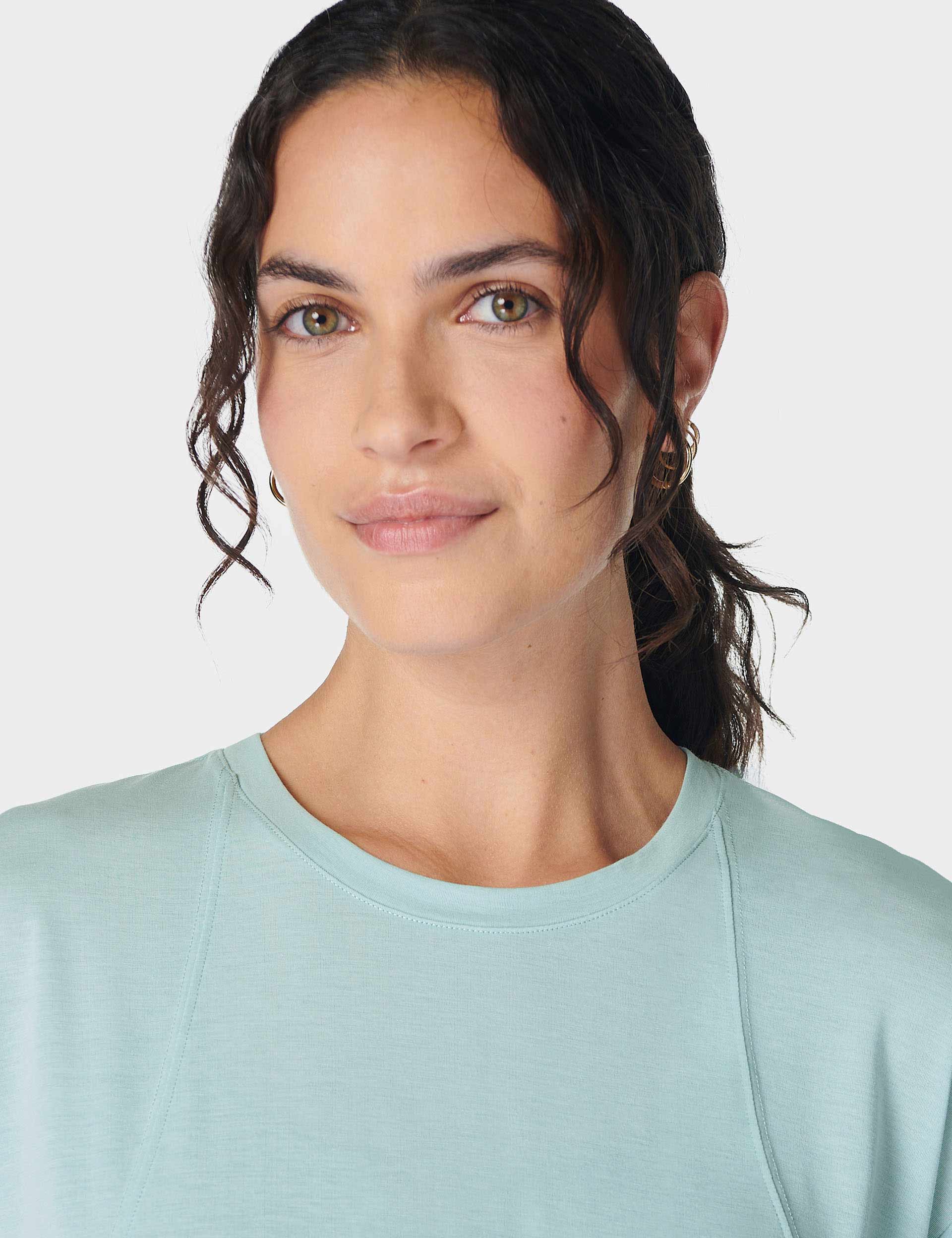 Soft Flow Studio T-Shirt - Muted Teal Blue | Comfortable Casual Wear for Everyday Outfits & Lounge