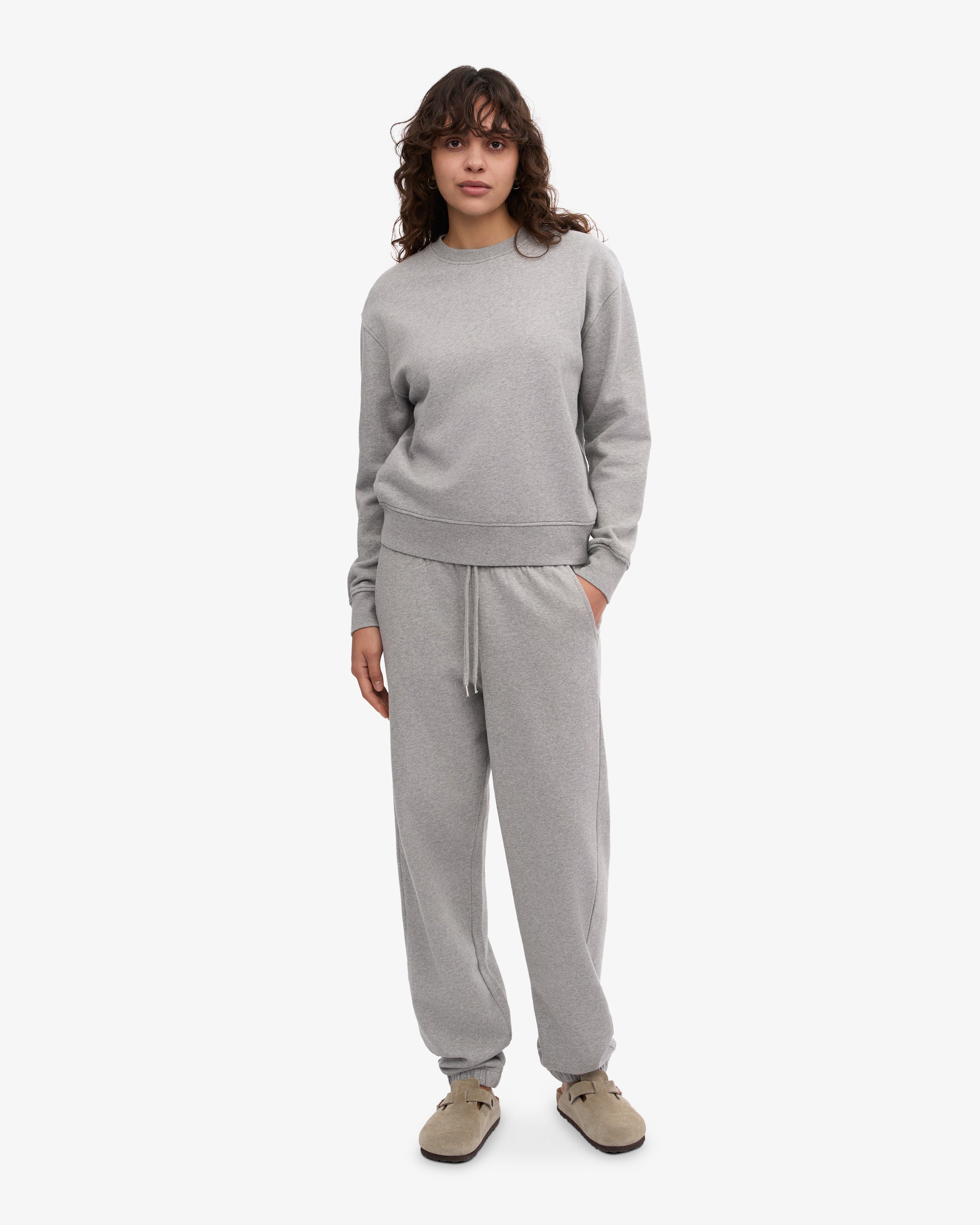 Organic Cotton Women's Classic Crew Neck T-Shirt - Heather Grey - Comfortable Casual Wear for Everyday Outfits & Layering