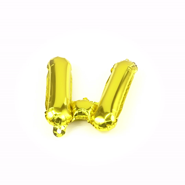 Balloonify Gold Mylar Letter W Balloon - 16 Inch Large Foil Alphabet Balloons for Birthday Party Decorations, Wedding, Baby Shower & Anniversary Celebrations (1 Count Box)