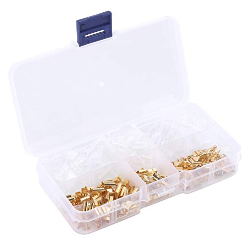Golden Electrical Crimp Connectors with Sheath - 100pcs Insulated Wire Terminals for Home & Workplace Wiring (Ideal for DIY Projects, Electrical Repairs, and Automotive Applications)