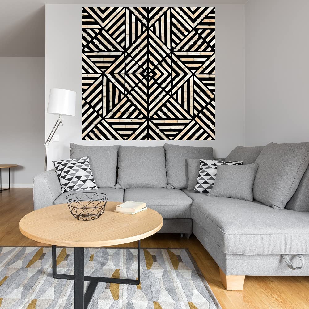 Hand-Painted Malacca Sebang Fine Art Canvas Wall Decor by Artist Mark Chandon - 37x37 Inch Modern Abstract Painting for Living Room, Bedroom, Office - Ready to Hang Home Décor Perfect for Contemporary Spaces & Gift Giving