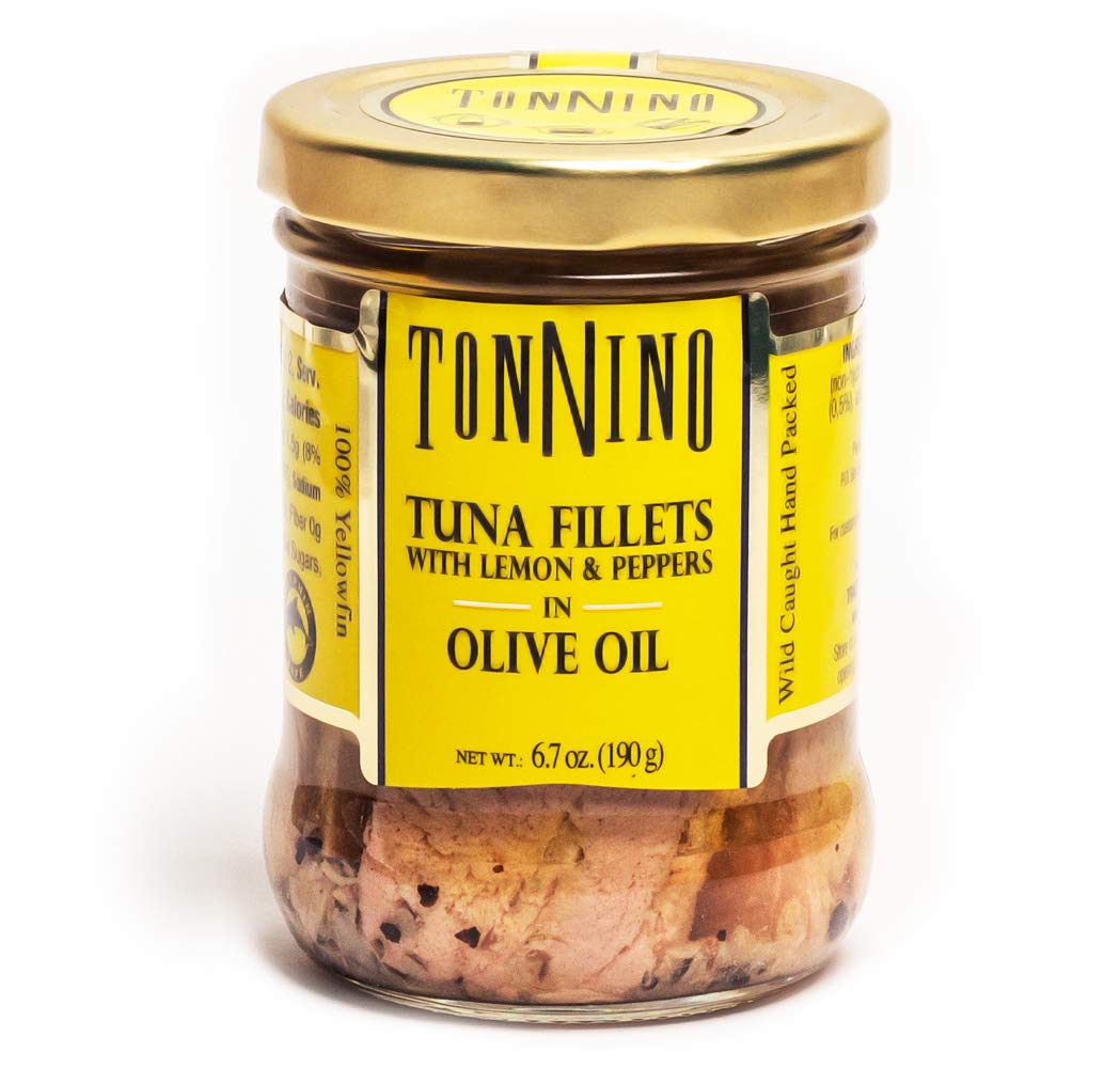 Premium Tonnino Tuna Fillets in Lemon Pepper & Olive Oil - 6.7oz (6-Pack) - Wild Caught, High Protein, Keto & Paleo Friendly - Perfect for Salads, Sandwiches & Healthy Meal Prep