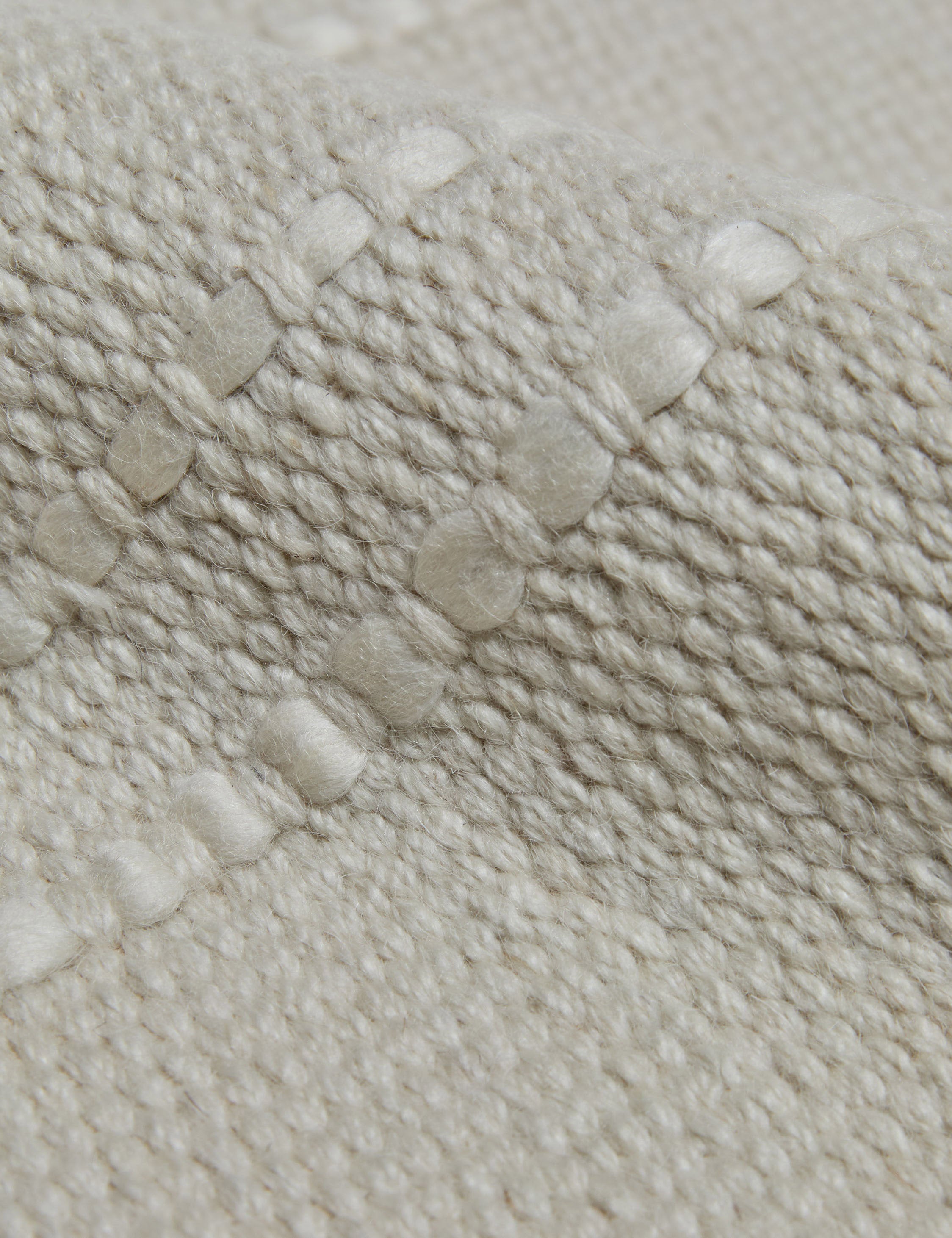 Custom Vellani Flatweave Rug - Ivory 5.5'x6' Handwoven Cotton Area Rug for Living Room, Bedroom & Dining Room Decor