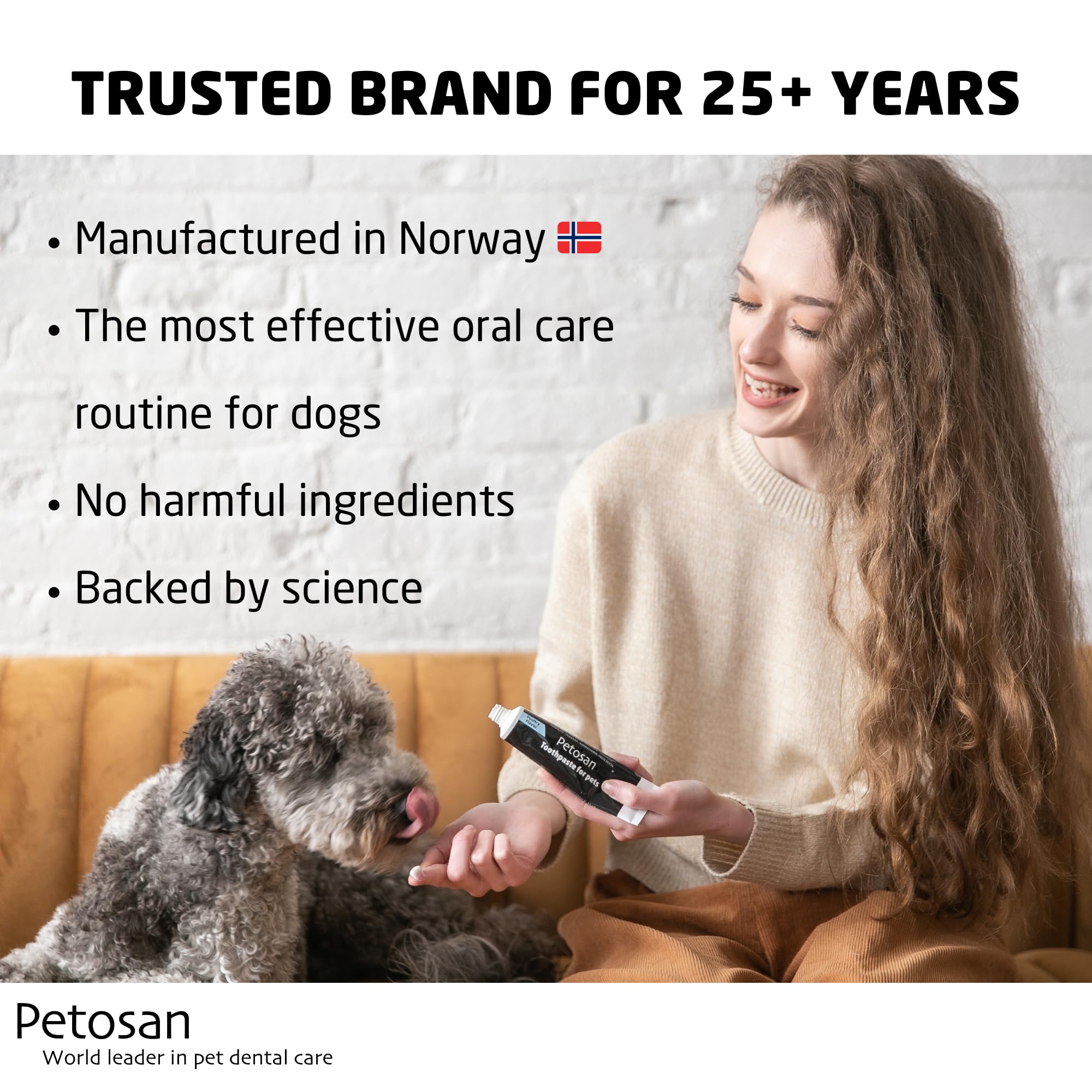 Petosan Chicken Flavor Dog Toothpaste - 70g | Natural Dental Care for Dogs | Freshens Breath & Prevents Plaque | Ideal for Daily Oral Hygiene at Home
