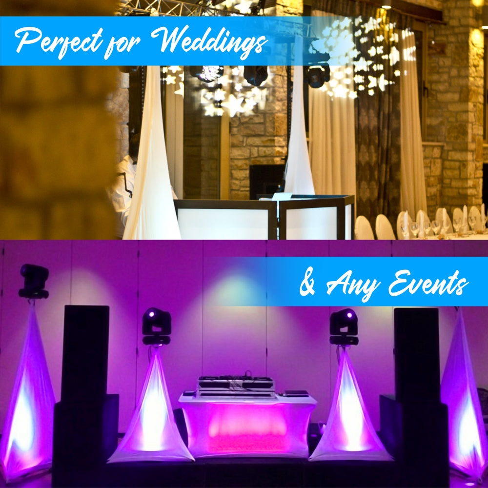 3-Sided DJ Speaker & Light Stand Scrim - Durable Sound & Lighting Equipment Cover for Stage Performances, Clubs & Events