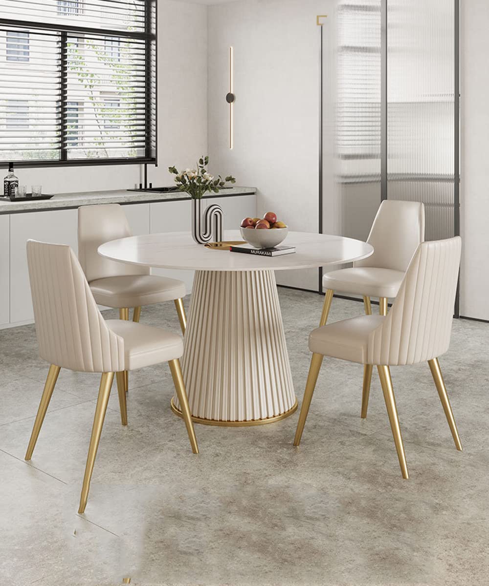 Nordic Style Sintered Stone Round Dining Table - 31.49