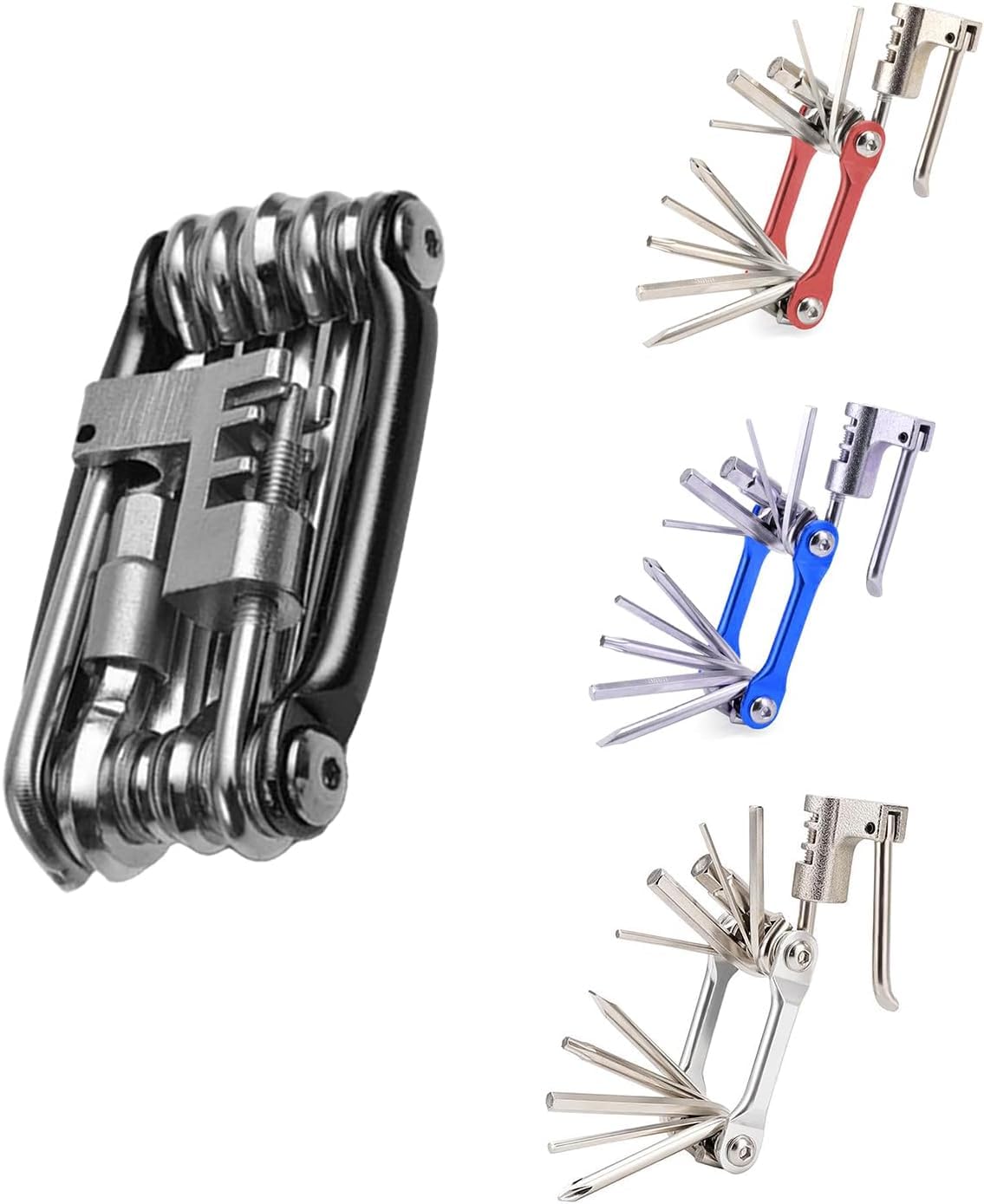 Premium Bike Tool Kit - 18-in-1 Multi-Tool for Mountain & Road Bikes | MTB Repair Kit with Hex Wrenches, Chain Tool & Tire Levers | Perfect for Cycling Maintenance, Trailside Repairs & Commuter Bike Care (Black)
