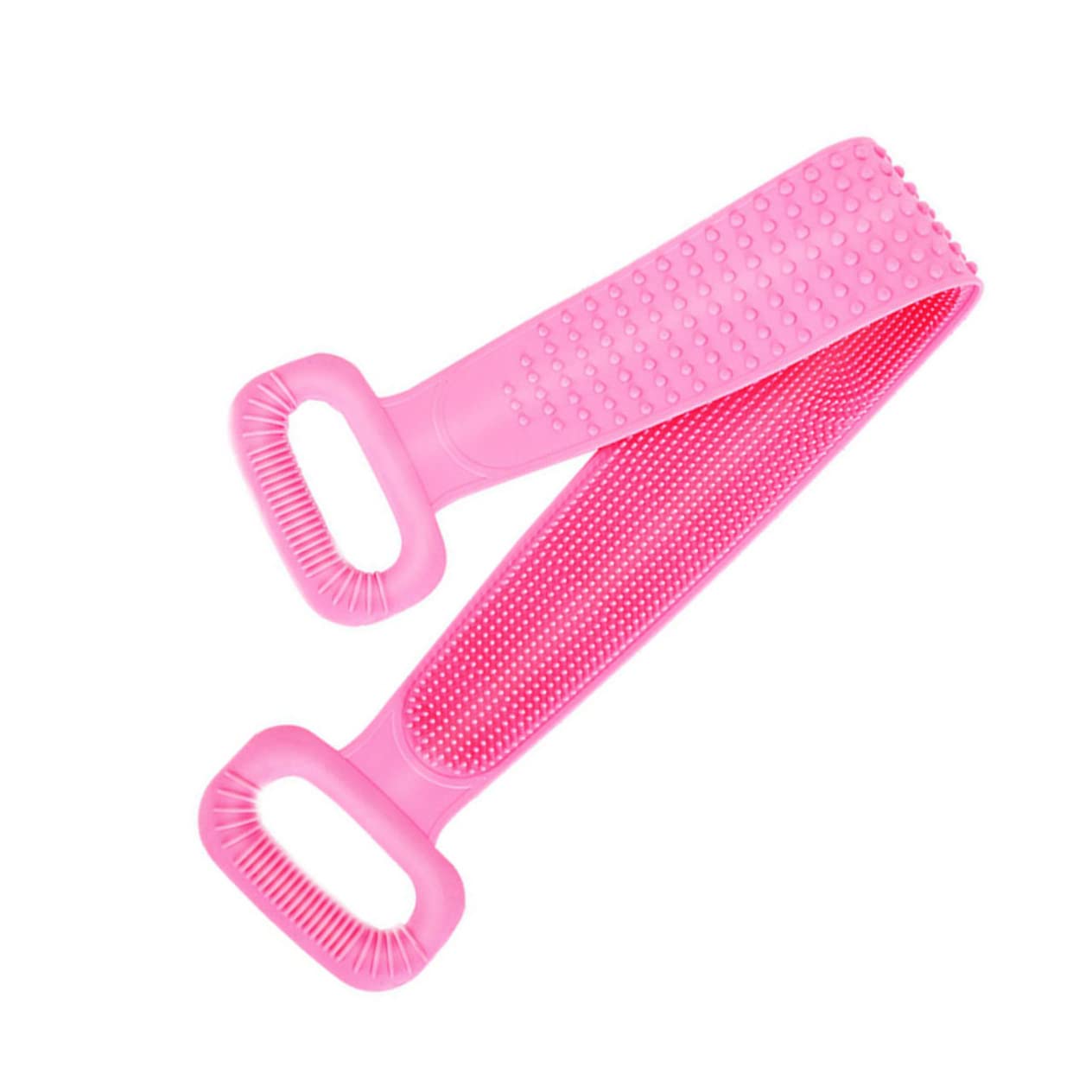 HEMOTON Silicone Body Loofah Brush - Exfoliating Back Scrubber with Long Handle for Shower & Bath | Dry Brushing Massager for Smooth Skin | Perfect for Deep Cleansing, Dead Skin Removal & Spa Relaxation at Home
