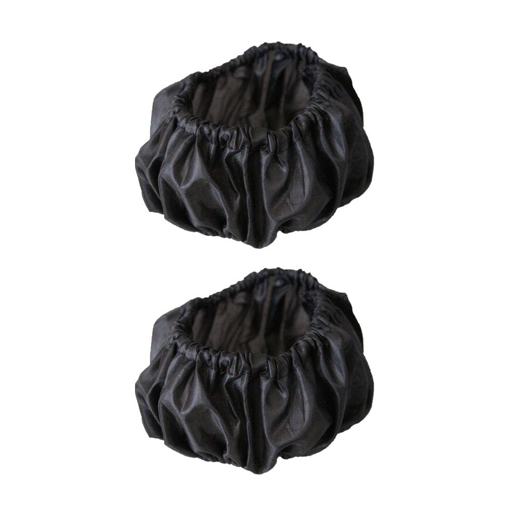 Newmind 2-Pack Universal Stroller Wheel Covers - Waterproof Pram Tire Protectors for Baby Carriages & Wheelchairs (Black) - Perfect for Rainy Days & Outdoor Storage