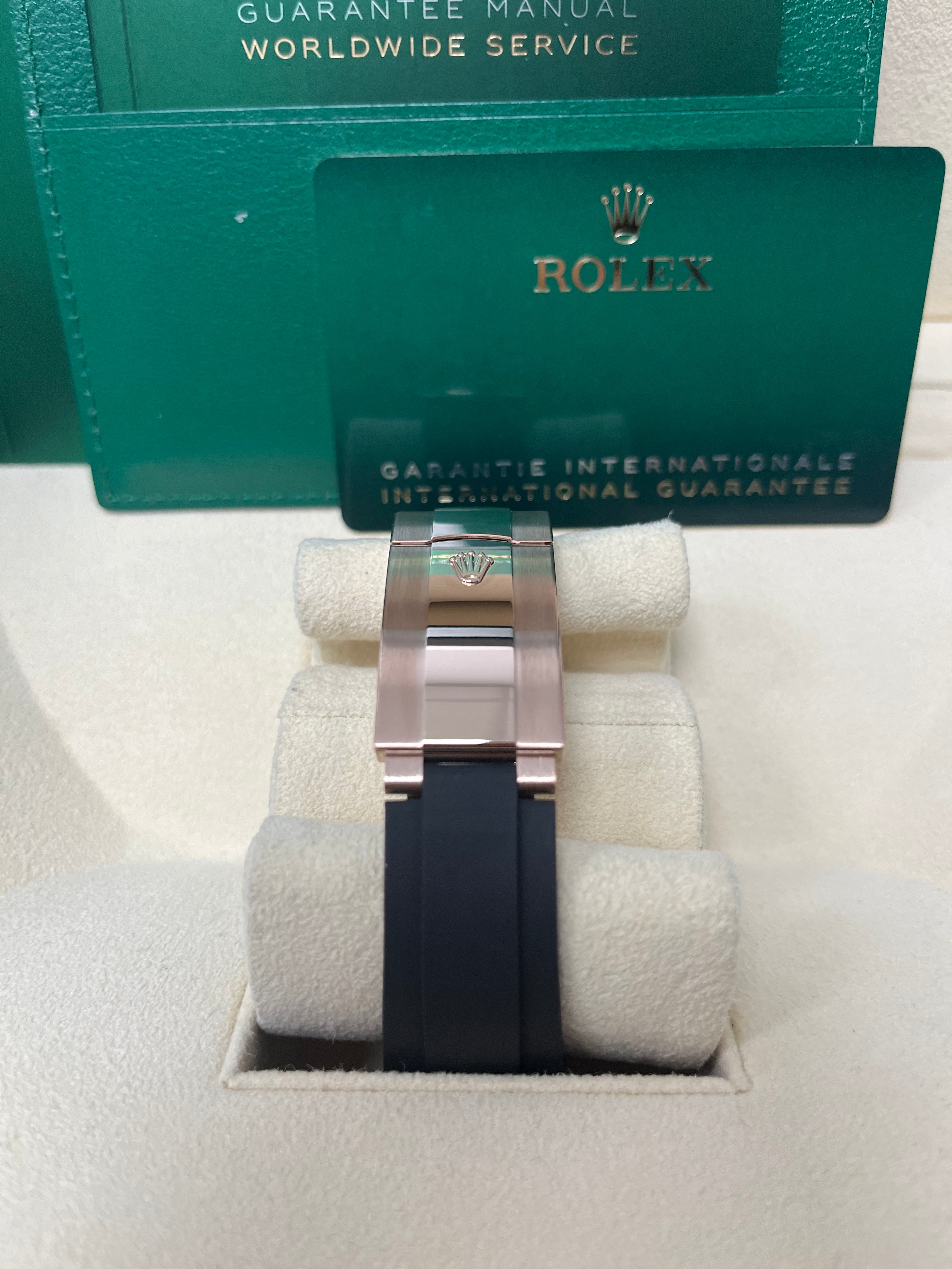 Rolex Sky-Dweller 42mm Rose Gold Watch with Dark Rhodium Dial & Oysterflex Bracelet (Ref. 326235) - Luxury Men's Timepiece for Business, Travel & Special Occasions