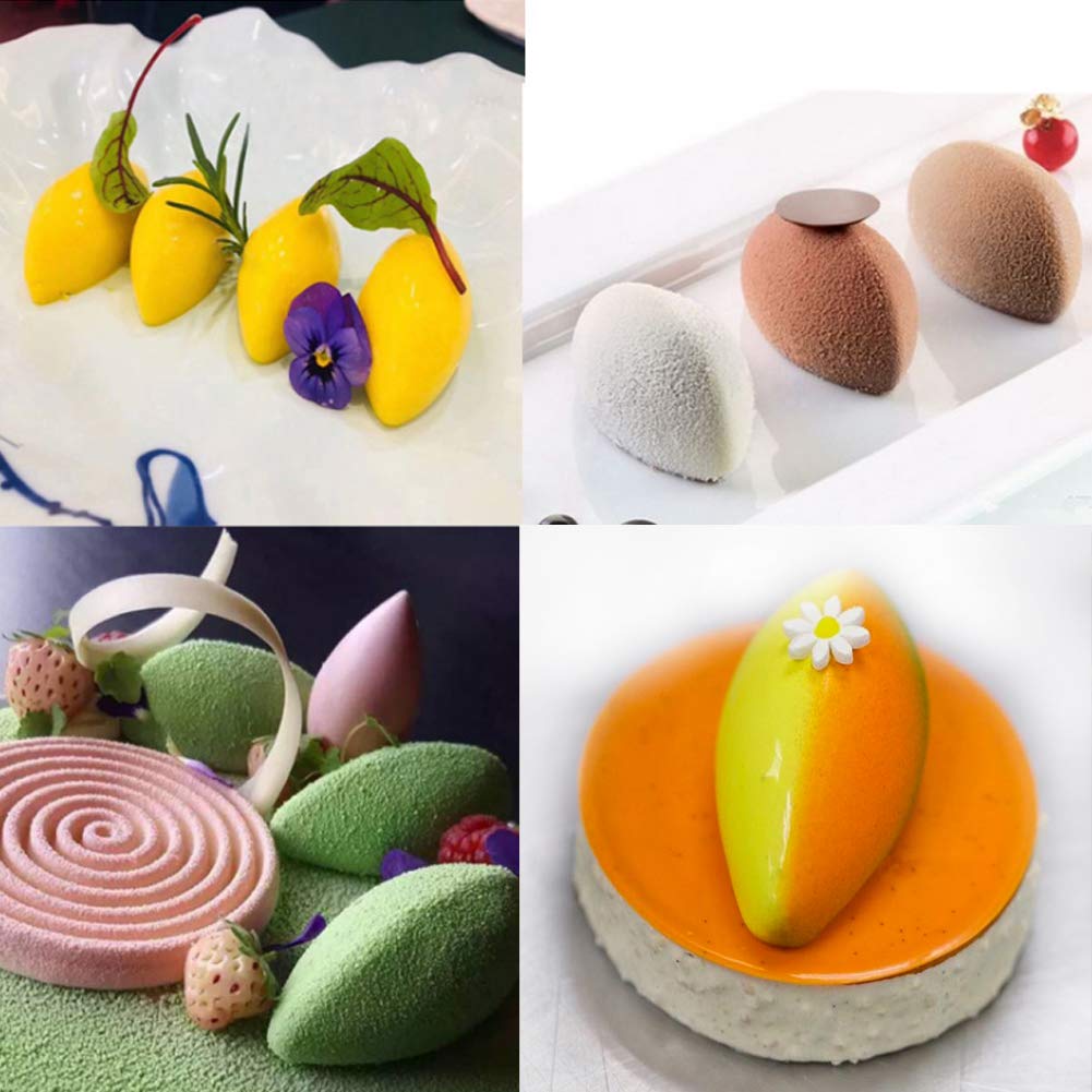 Premium 3D Mango Silicone Baking Molds - 12-Cavity Cake Molds for Mousse, Pastry, Chocolate, Cupcakes & Ice Cream | Food-Grade French Dessert Mold for Professional & Home Baking | Perfect for Birthday Parties, Tea Time & Holiday Treats